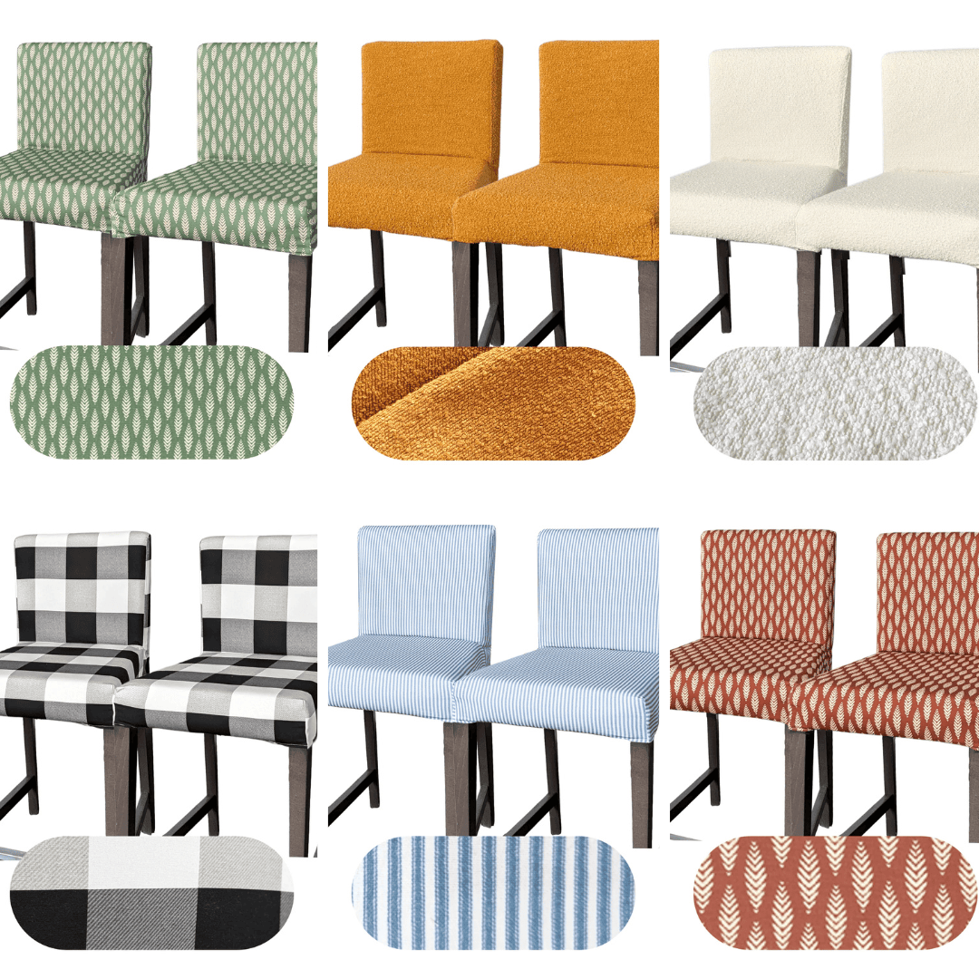Rockin Cushions IKEA Henriksdal Barstool Henriksdal Barstool Slipcovers — Bulk Clearance Lot, 130 Pairs (Assorted Designs)