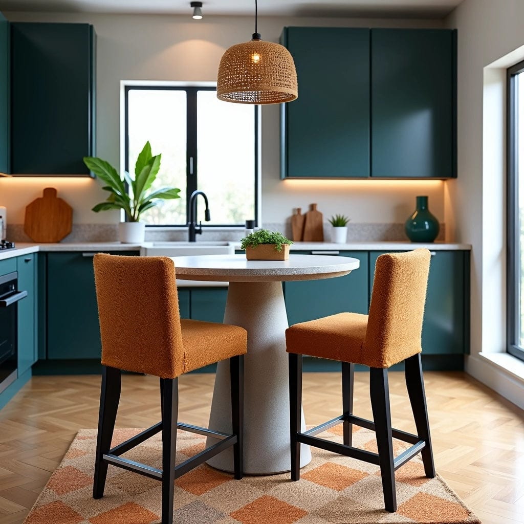 Rockin Cushions IKEA Henriksdal Barstool SALE 2 Pack, Boucle Cinnamon Brown Shearling Barstool Covers, Compatible with IKEA Henriksdal