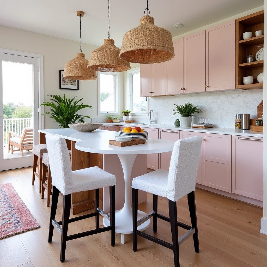 Rockin Cushions IKEA Henriksdal Barstool SALE 2 Pack, Boucle Shearling Natural White Barstool Covers, Compatible with IKEA Henriksdal