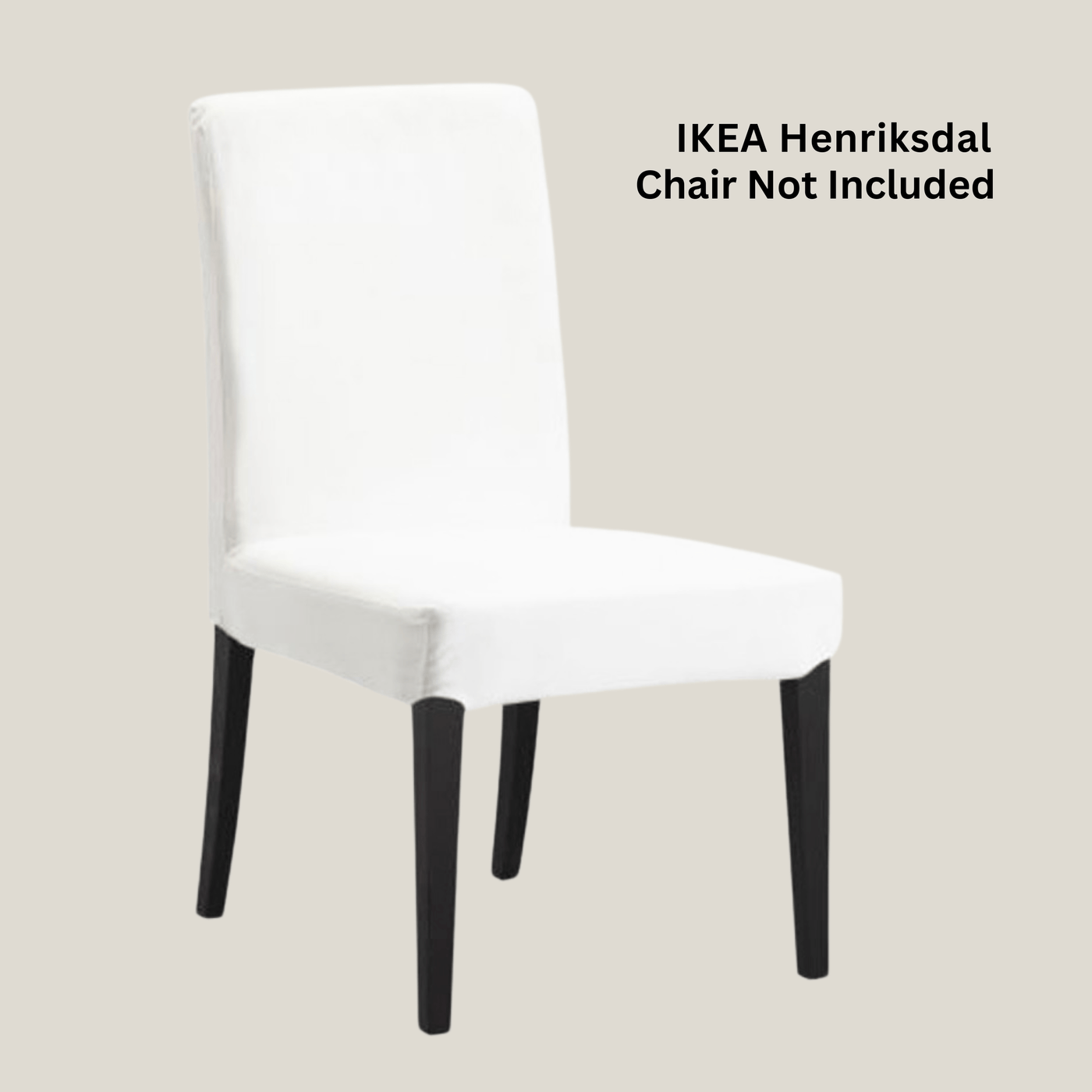 Beige Linen Floor Length Dining Chair Cover Compatible with IKEA Henr Rockin Cushions