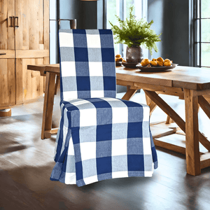 Rockin Cushions IKEA Henriksdal Dining IKEA Henriksdal Dining Chair Cover, Buffalo Check Navy Blue, Floor Length