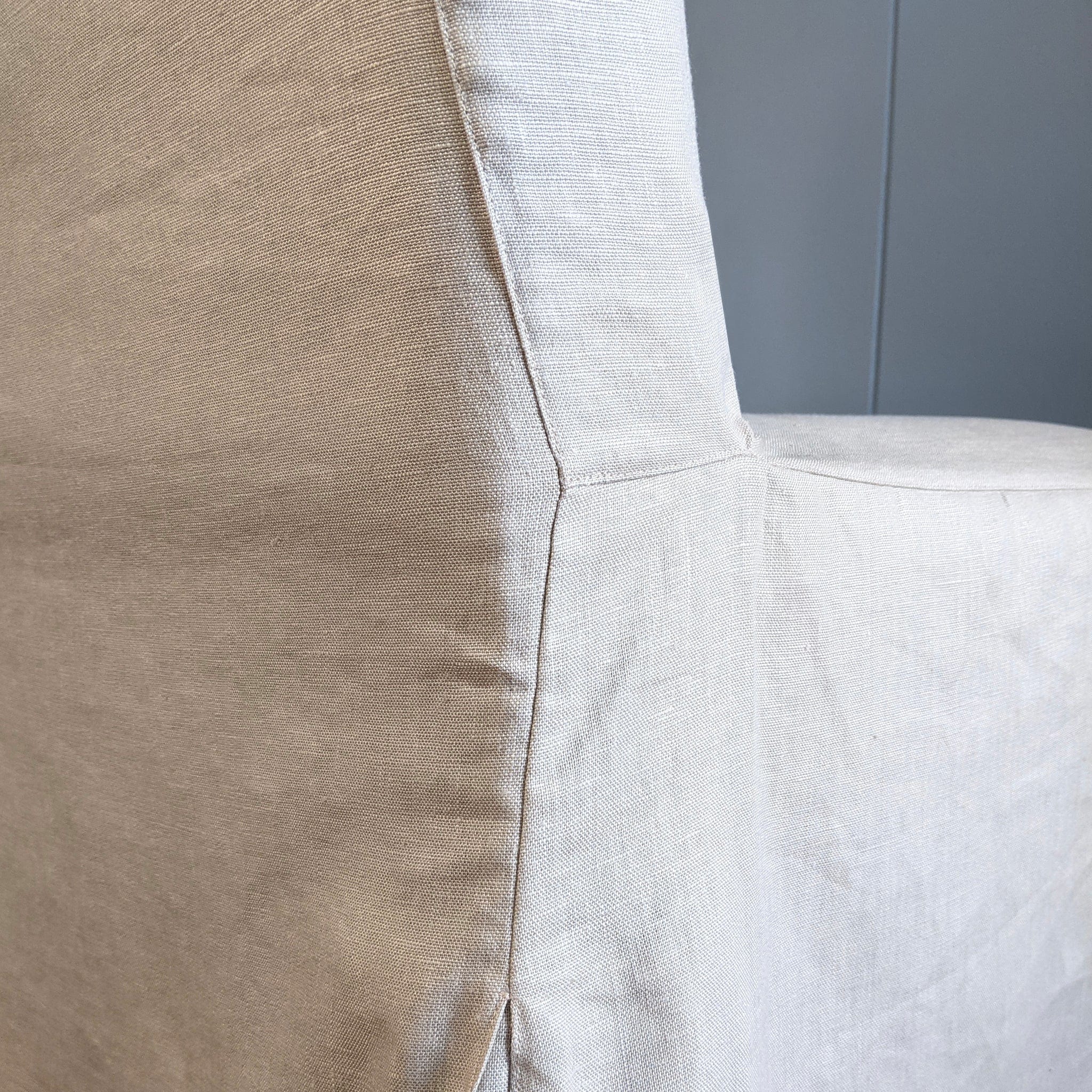 Rockin Cushions IKEA Henriksdal Dining IKEA HENRIKSDAL Slip Cover, Beige Linen Floor Length