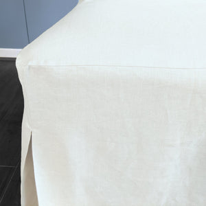 Rockin Cushions IKEA Henriksdal Dining IKEA HENRIKSDAL Slip Cover, White Linen Canvas Floor Length