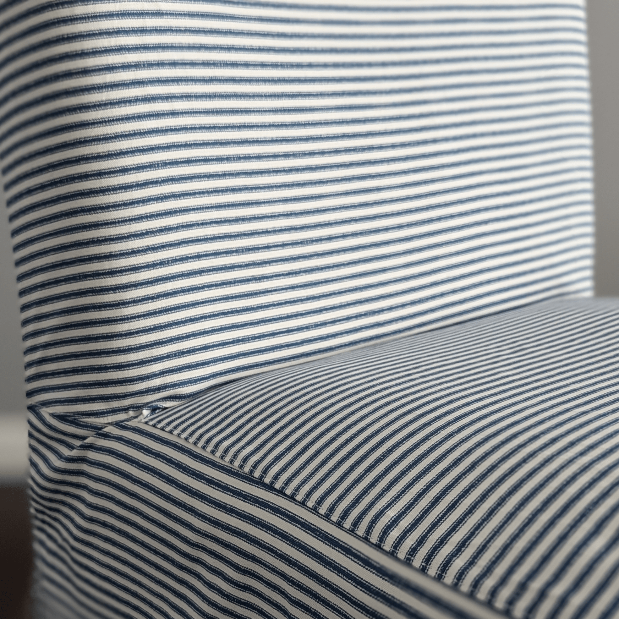 Rockin Cushions IKEA Henriksdal Dining Navy Ticking Stripe Floor Length Dining Chair Cover, Compatible with IKEA Henriksdal