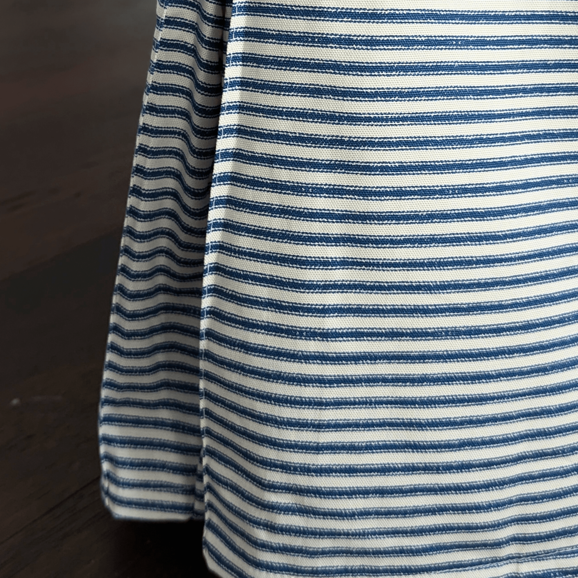 Rockin Cushions IKEA Henriksdal Dining Navy Ticking Stripe Floor Length Dining Chair Cover, Compatible with IKEA Henriksdal