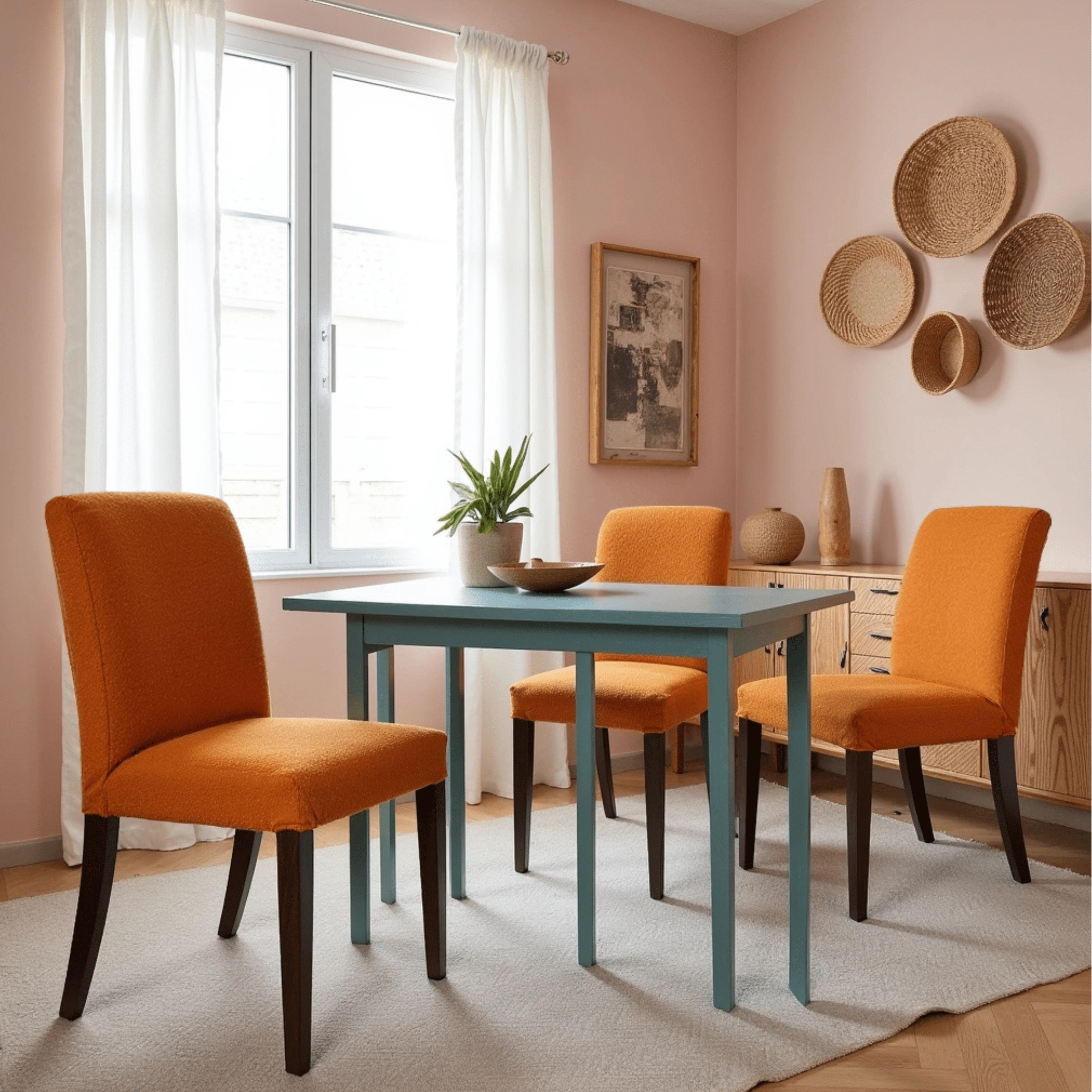 Rockin Cushions IKEA Henriksdal Dining Regular 2 Pack, Boucle Cinnamon Brown Dining Chair Cover, Compatible with IKEA Henriksdal