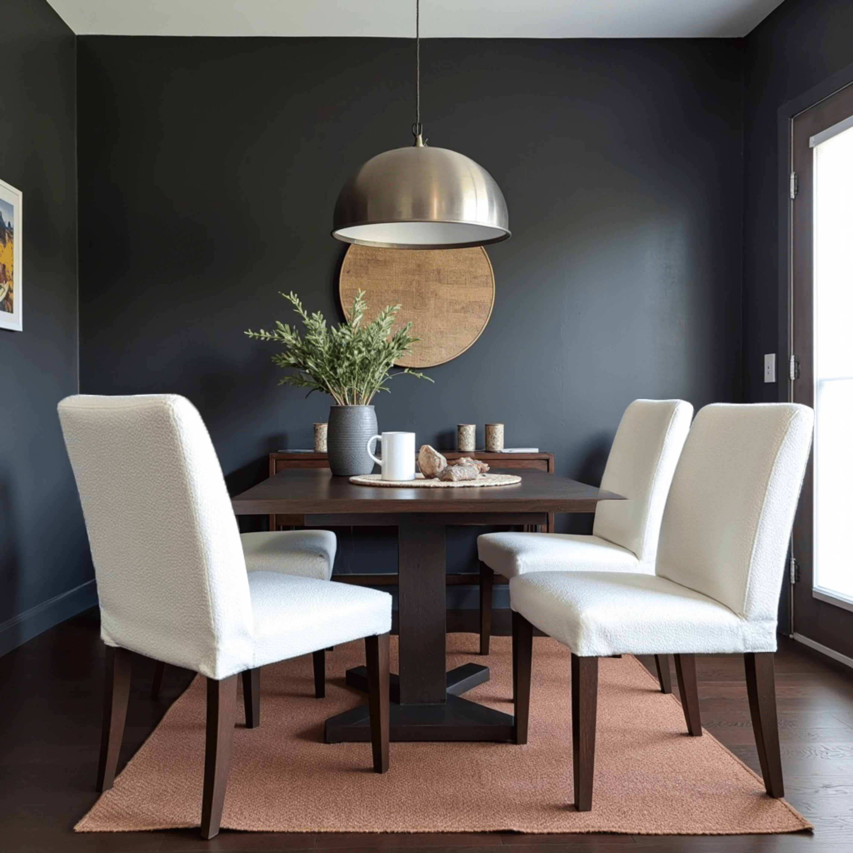 Rockin Cushions IKEA Henriksdal Dining Regular 2 Pack, Boucle Natural White Dining Chair Covers, Compatible with IKEA Henriksdal