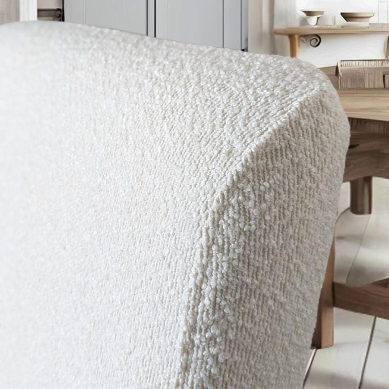 Rockin Cushions IKEA Henriksdal Dining Regular Boucle Natural White Dining Chair Covers, Compatible with IKEA Henriksdal, Set of 2