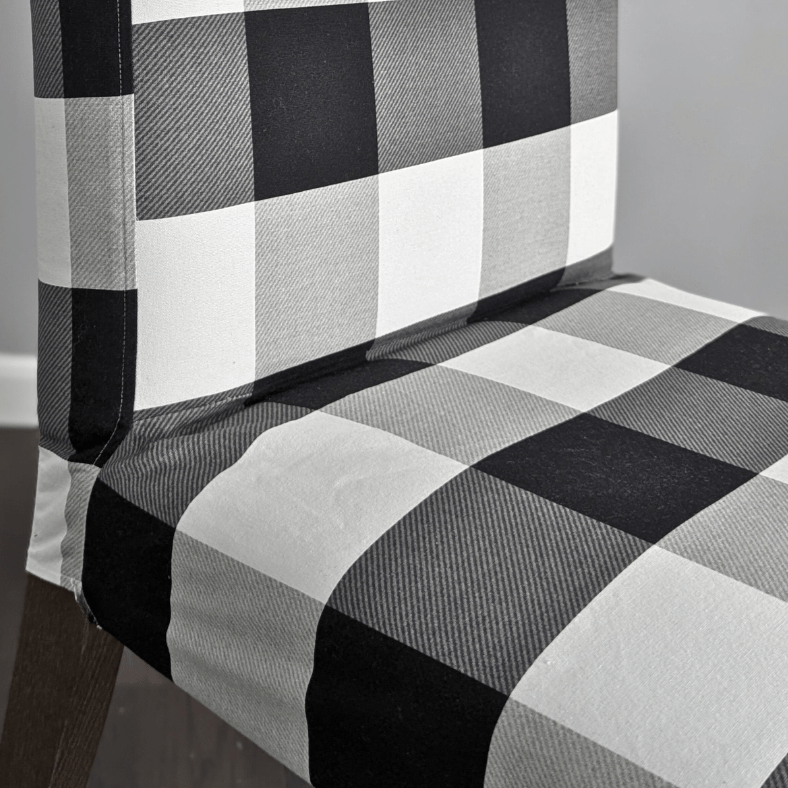 Rockin Cushions IKEA Henriksdal Dining Regular Buffalo Check Black White Dining Chair Covers, Compatible with IKEA Henriksdal, Set of 2