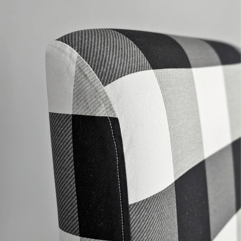 Rockin Cushions IKEA Henriksdal Dining Regular Buffalo Check Black White Dining Chair Covers, Compatible with IKEA Henriksdal, Set of 2