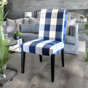 Rockin Cushions IKEA Henriksdal Dining Regular IKEA Henriksdal Dining Chair Cover, Buffalo Check Navy Blue