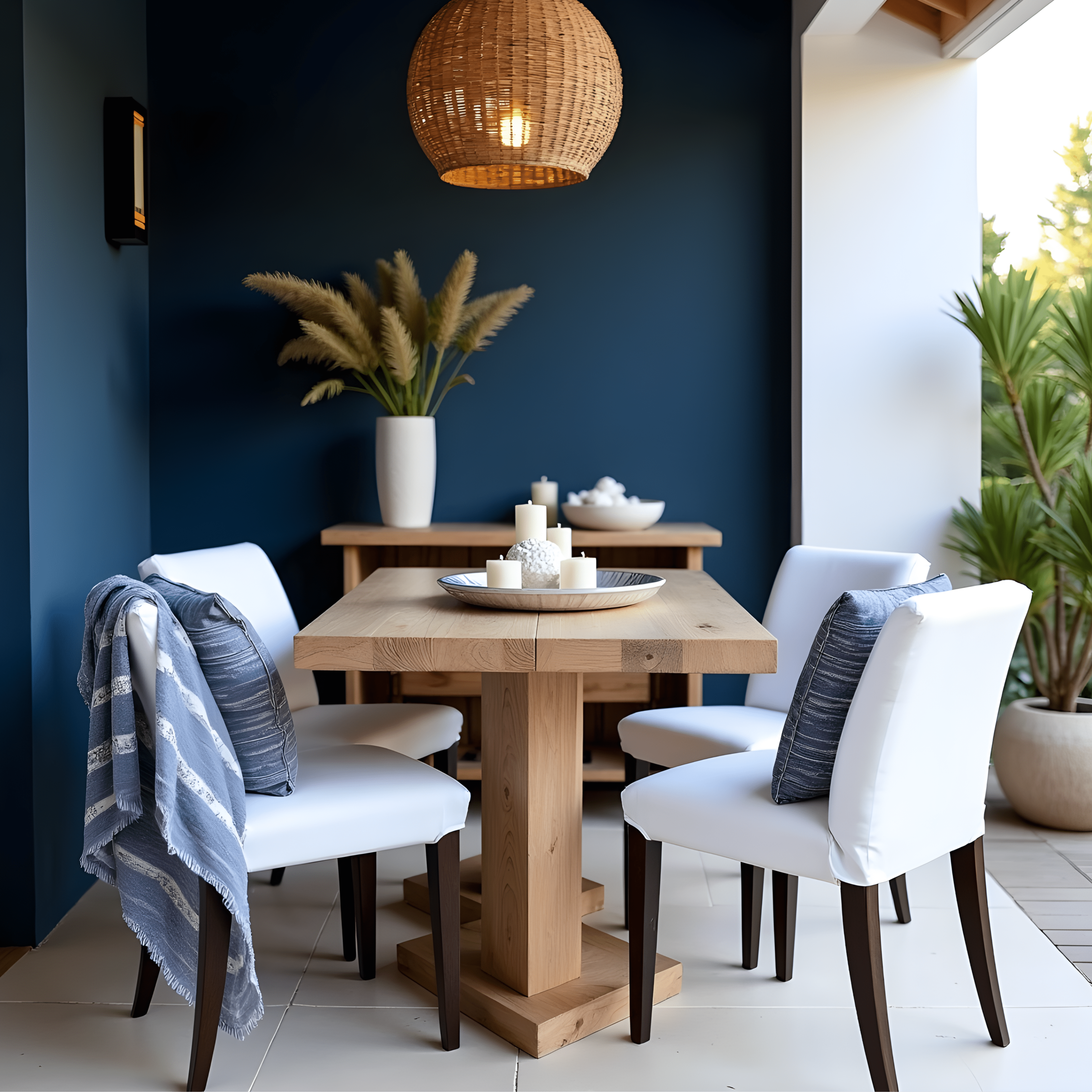 Rockin Cushions IKEA Henriksdal Dining Regular White European Linen Canvas Dining Chair Cover, Compatible with IKEA Henriksdal