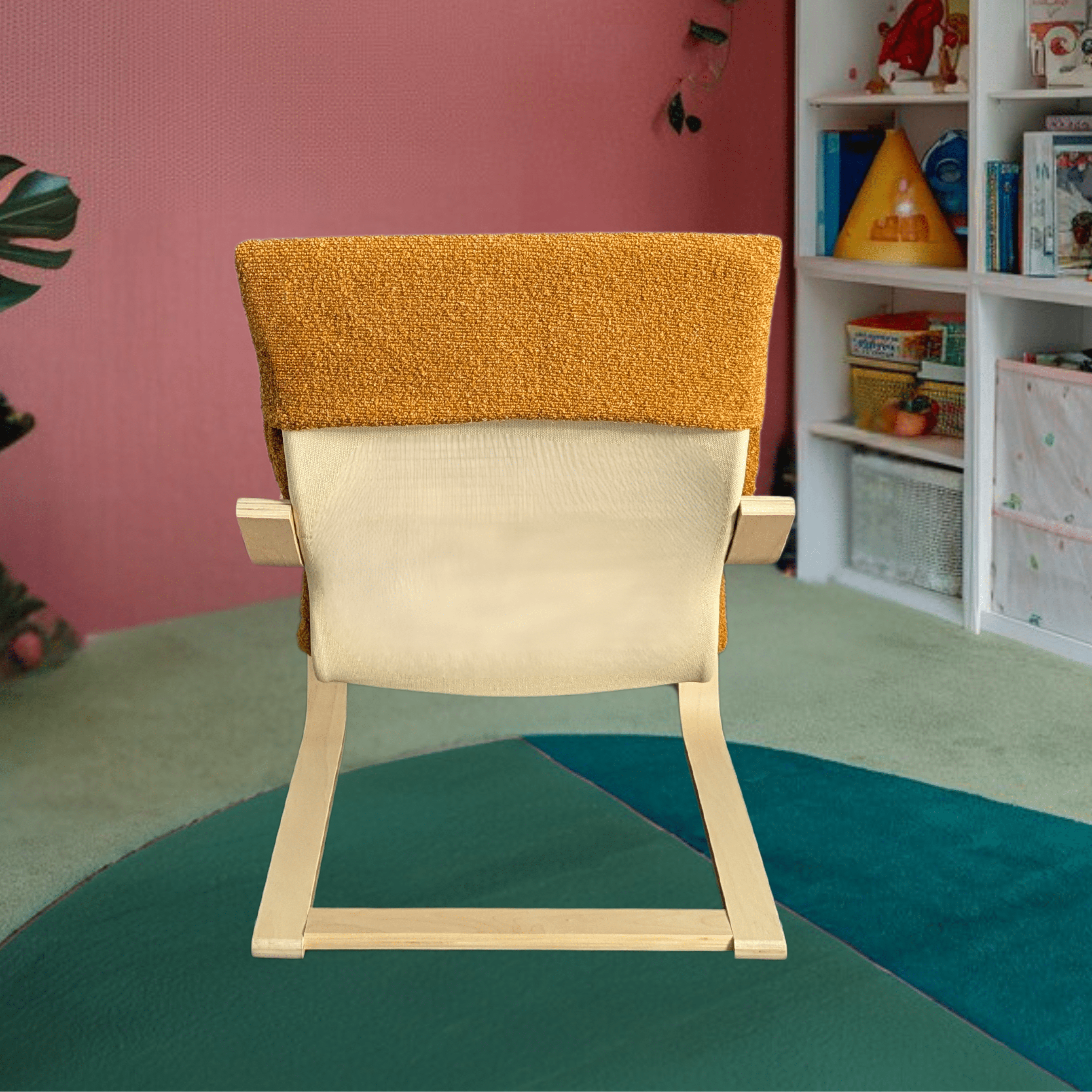 Rockin Cushions IKEA Kids Poang Cinnamon Brown Boucle Cushion Cover, Compatible with IKEA Children's Poang
