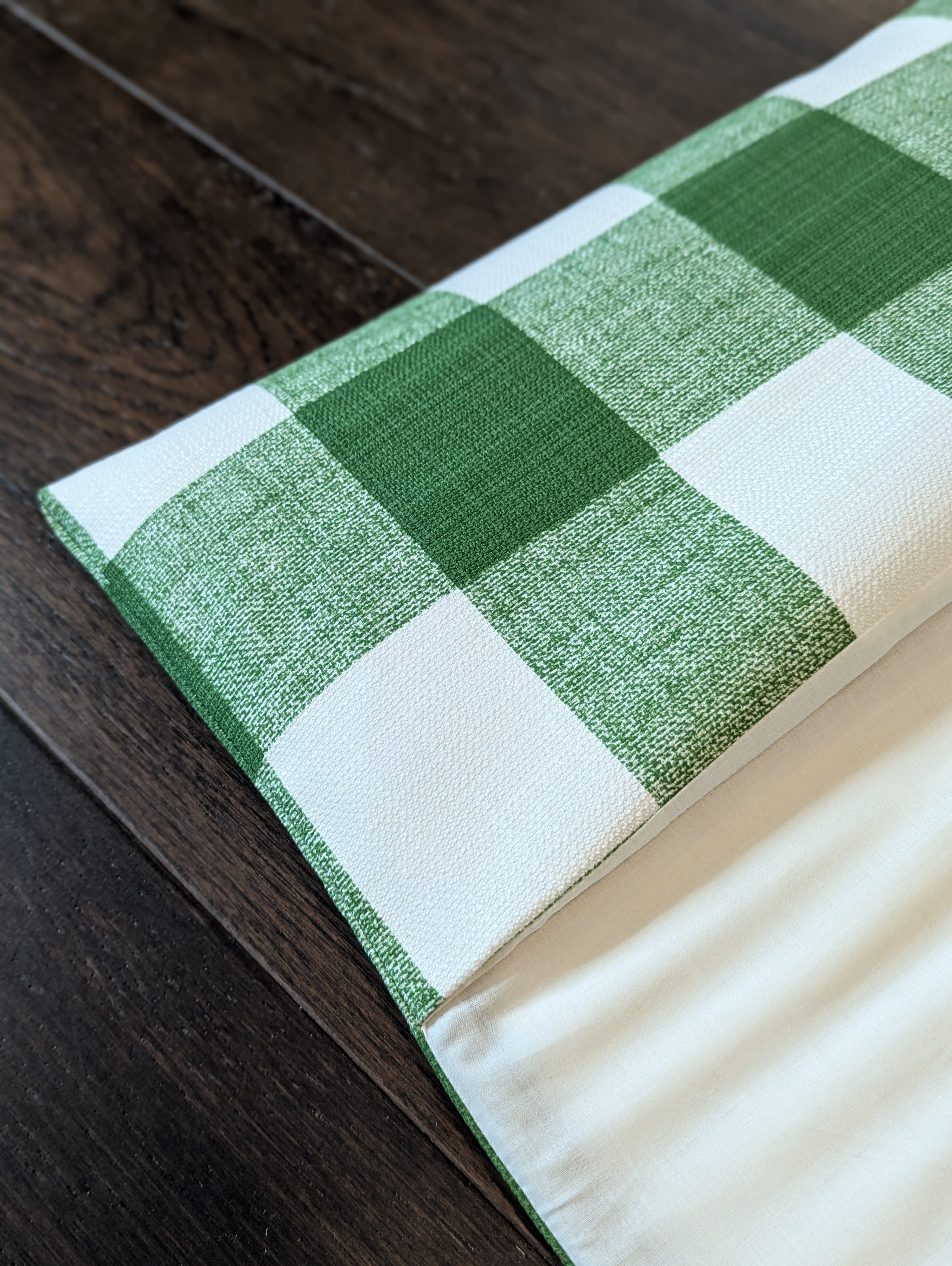 Rockin Cushions IKEA Kids Poang Green Check Cushion Cover, Compatible with IKEA Children's Poang