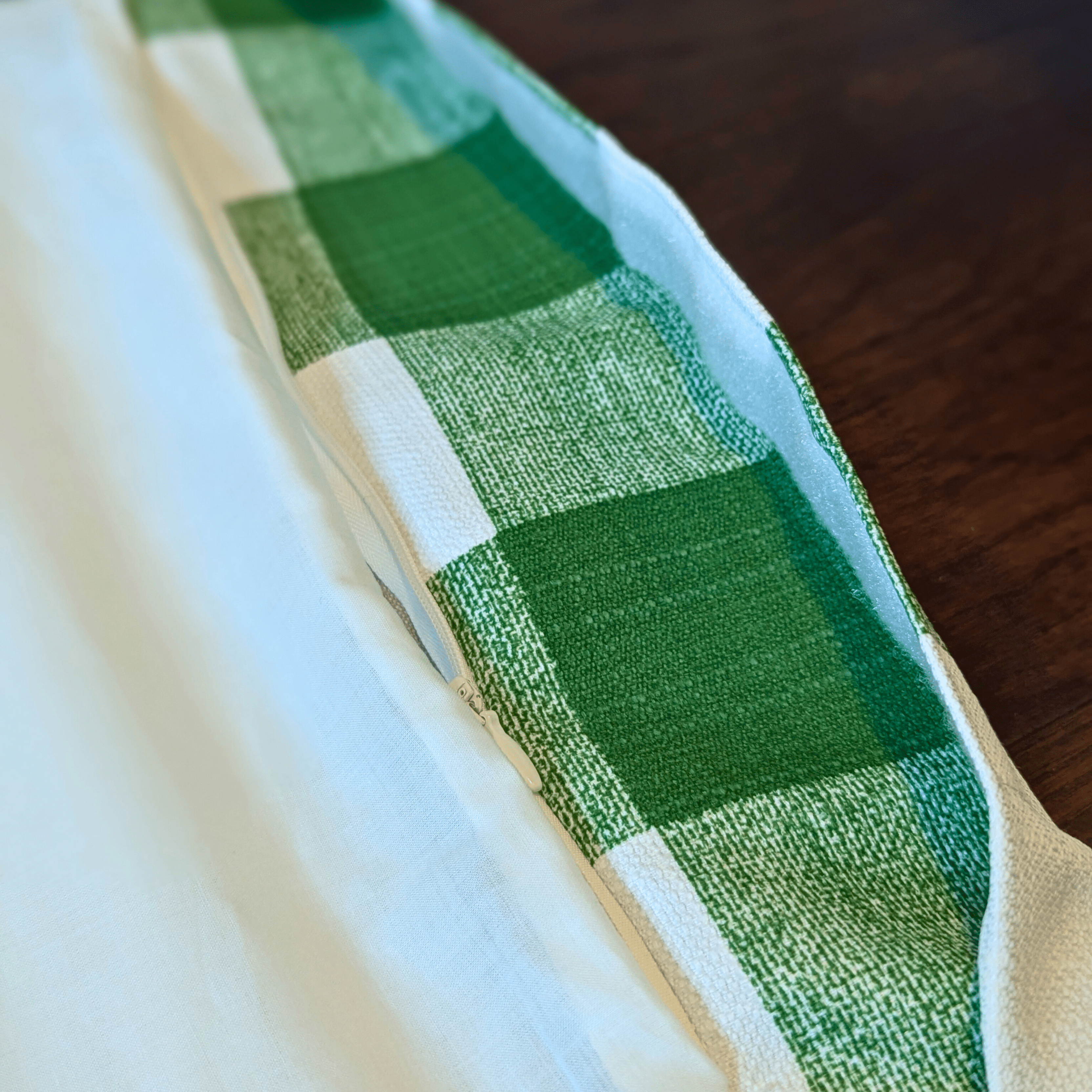 Rockin Cushions IKEA Kids Poang Green Check Cushion Cover, Compatible with IKEA Children's Poang