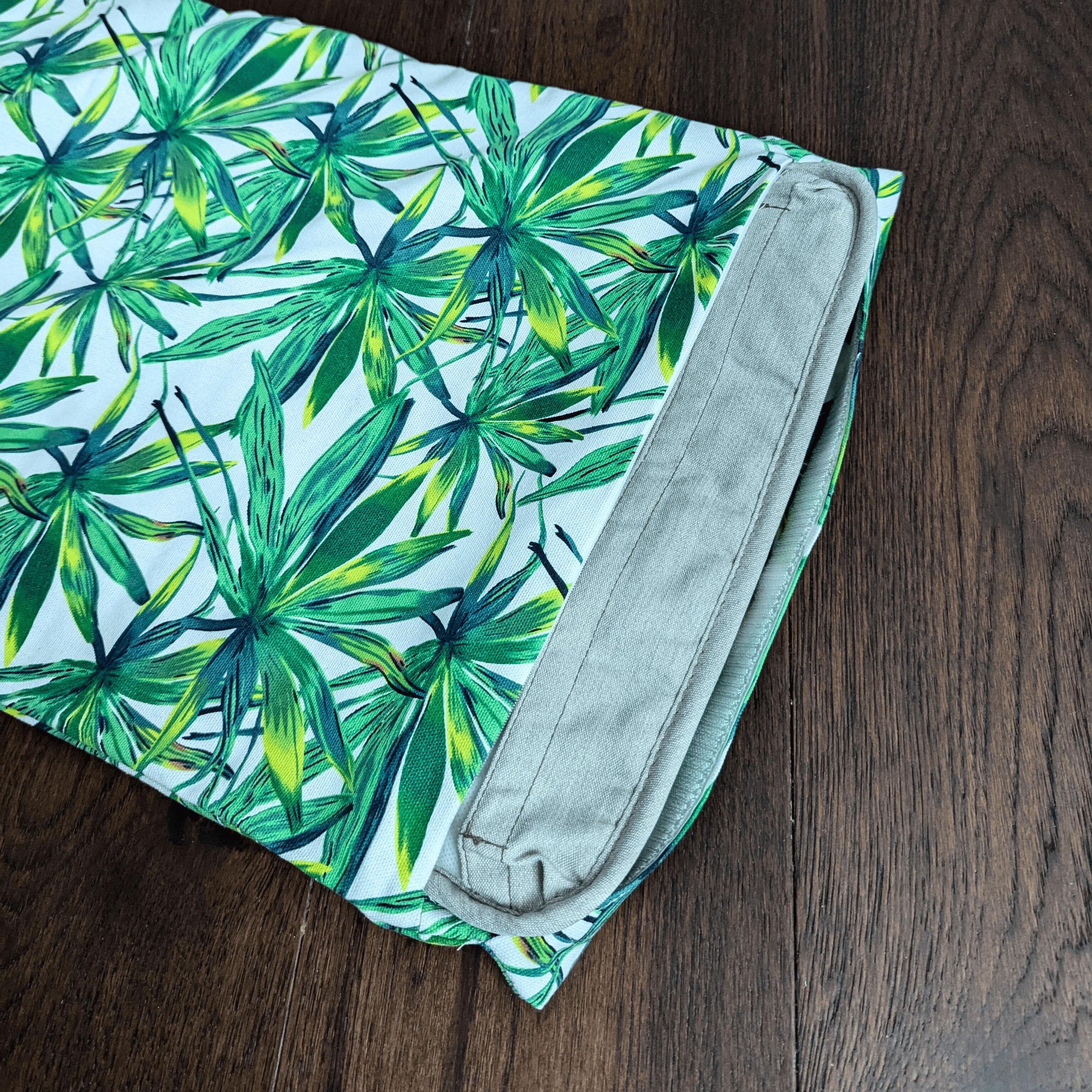 Rockin Cushions IKEA Kids Poang Green Palm Leaf Cushion Cover, Compatible with IKEA Children's Poang