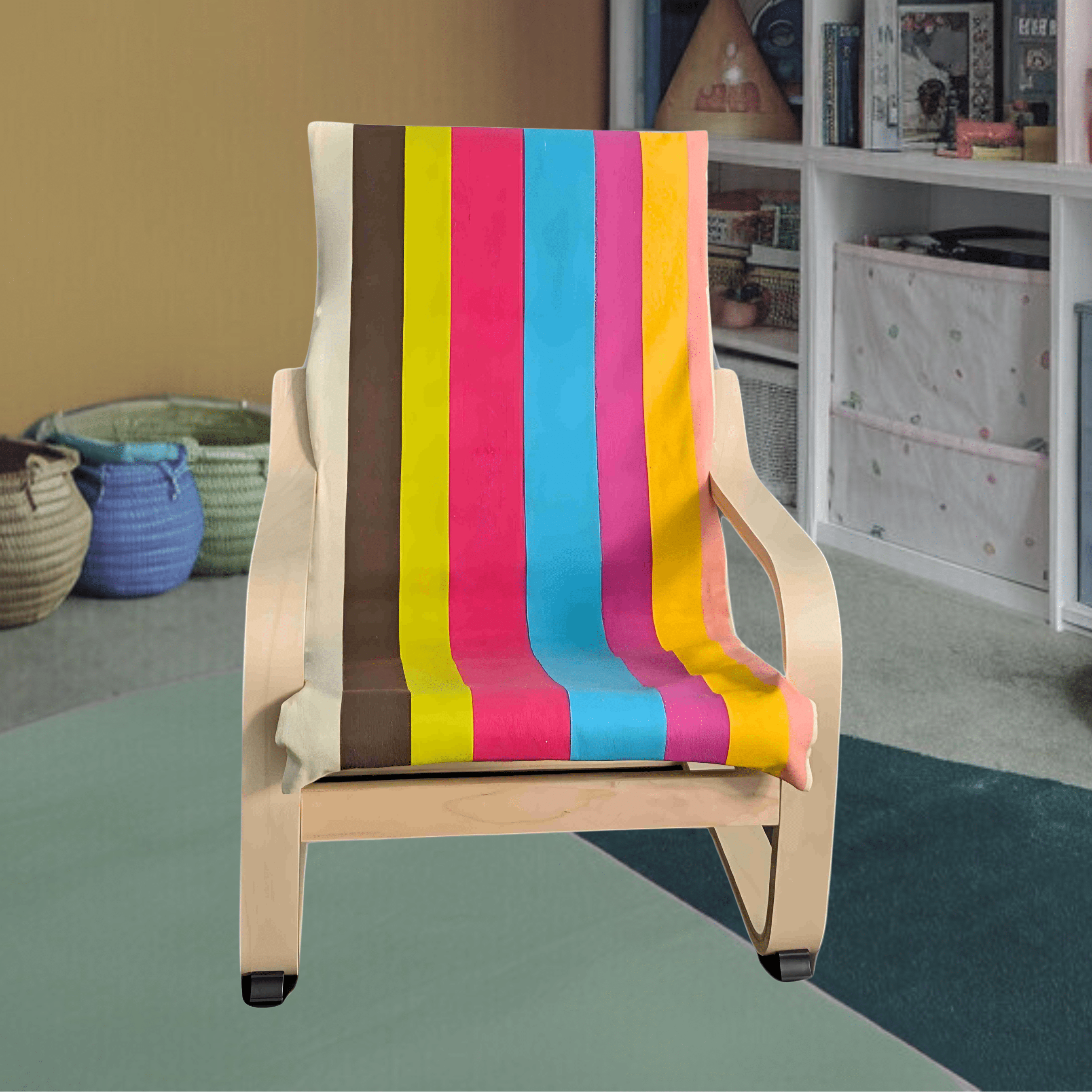 Rockin Cushions IKEA Kids Poang Kids Poang Rainbow Stripe