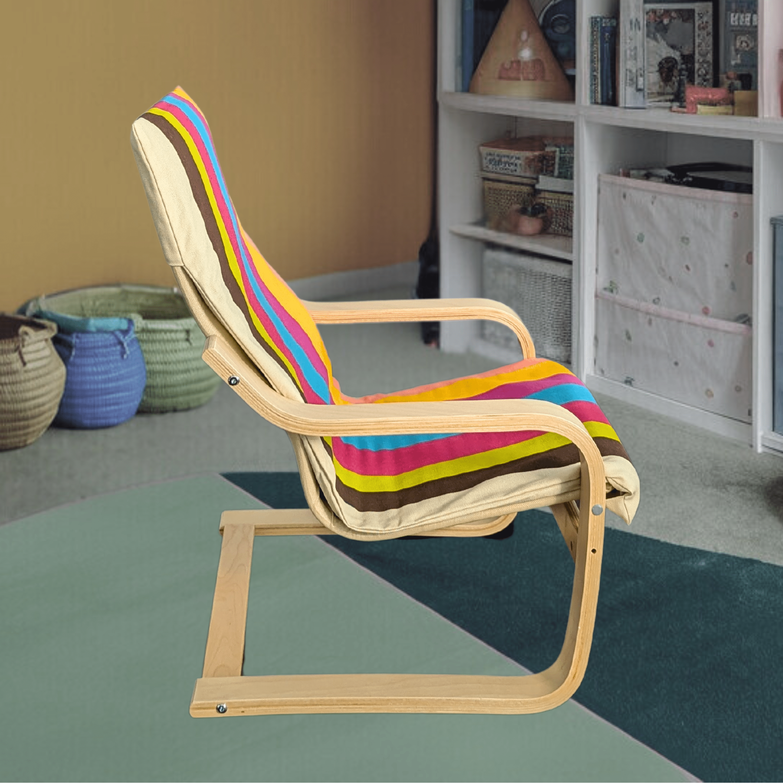 Rockin Cushions IKEA Kids Poang Kids Poang Rainbow Stripe