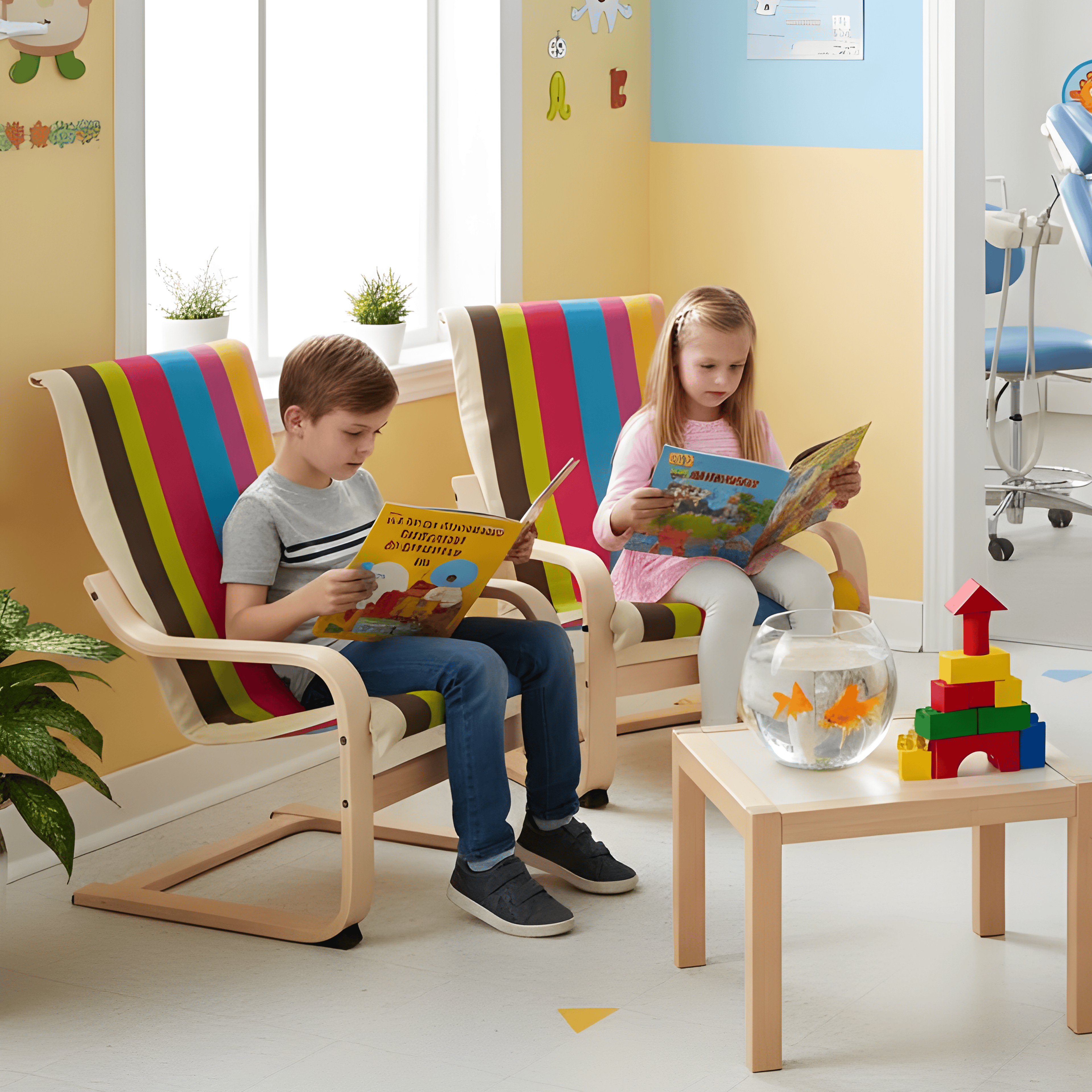 Rockin Cushions IKEA Kids Poang Kids Poang Rainbow Stripe Cover, Compatible with IKEA Children's Poang