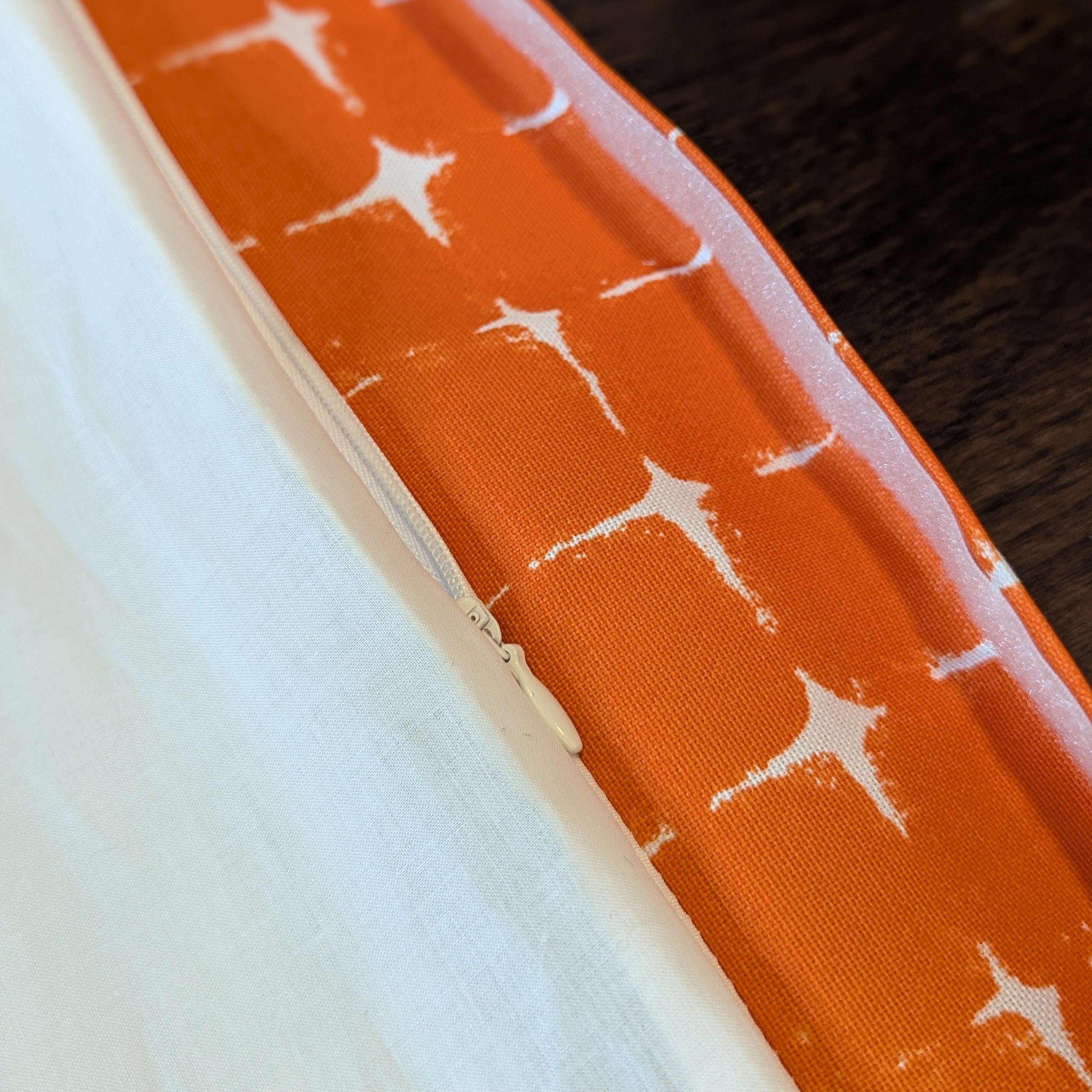 Rockin Cushions IKEA Kids Poang Orange Geometric Pattern Cushion Cover, Compatible with IKEA Children's Poang