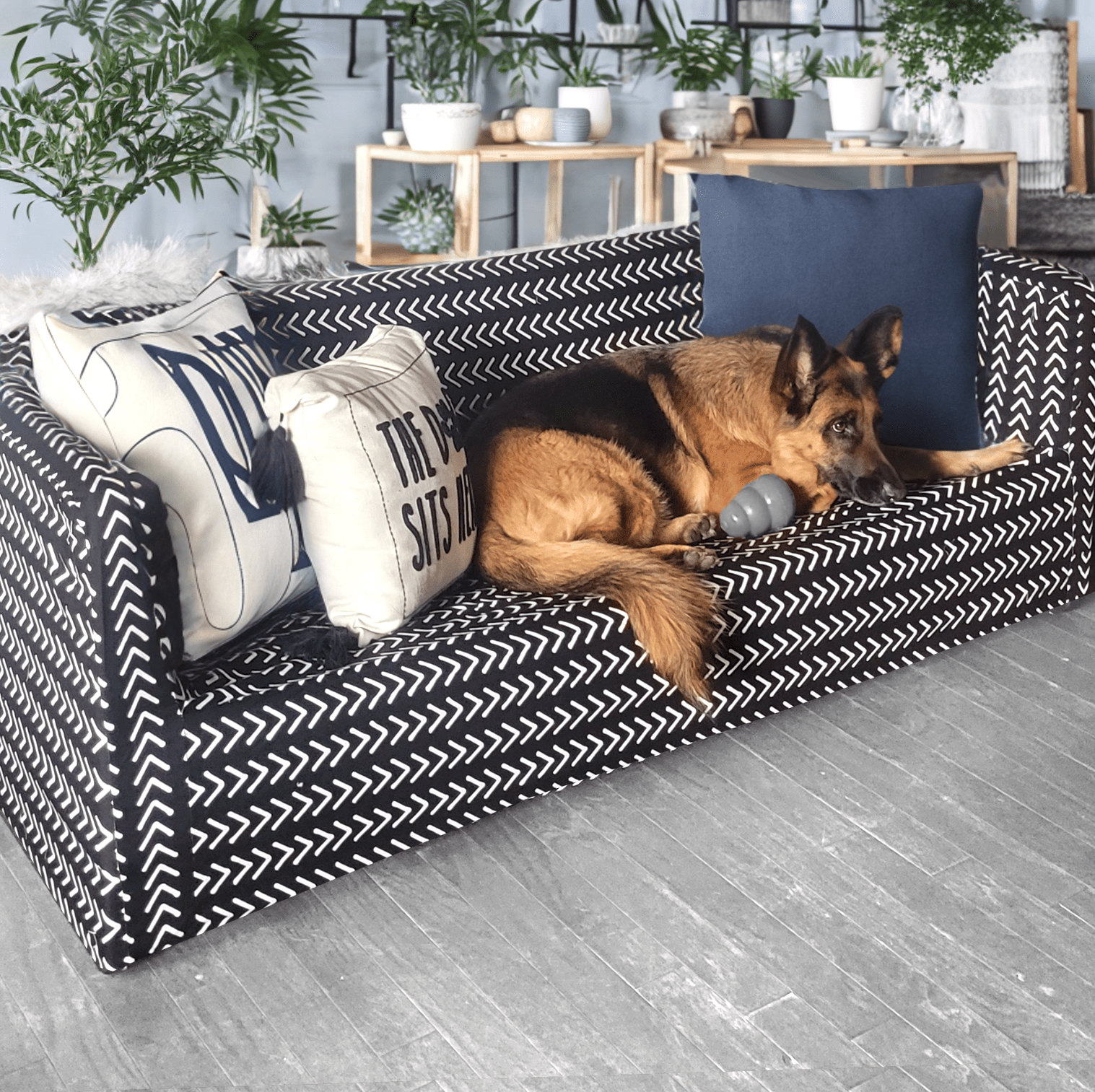 Black Boho Mudcloth Arrow Print Slip Cover Compatible with IKEA