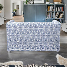 Load image into Gallery viewer, Rockin Cushions IKEA Knopparp Sofa Boho Indigo Blue Print IKEA KNOPPARP Slip Cover