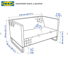 Load image into Gallery viewer, Rockin Cushions IKEA Knopparp Sofa Farmhouse Beige Linen IKEA KNOPPARP Slip Cover