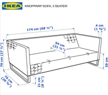 Load image into Gallery viewer, Rockin Cushions IKEA Knopparp Sofa Farmhouse Beige Linen IKEA KNOPPARP Slip Cover
