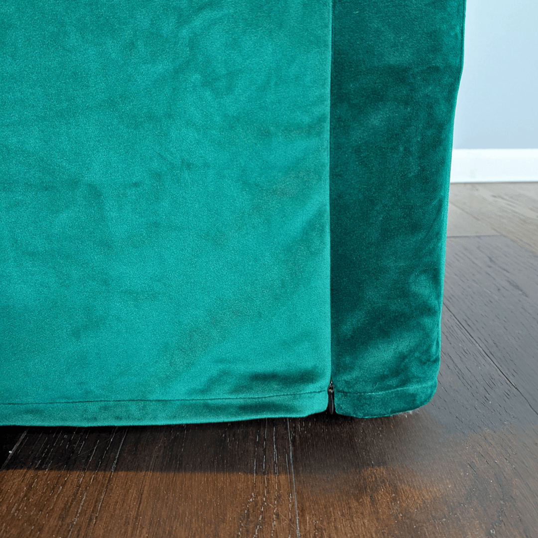 Rockin Cushions IKEA Knopparp Sofa SALE Forest Green Velvet Slip Cover, Compatible with IKEA KNOPPARP