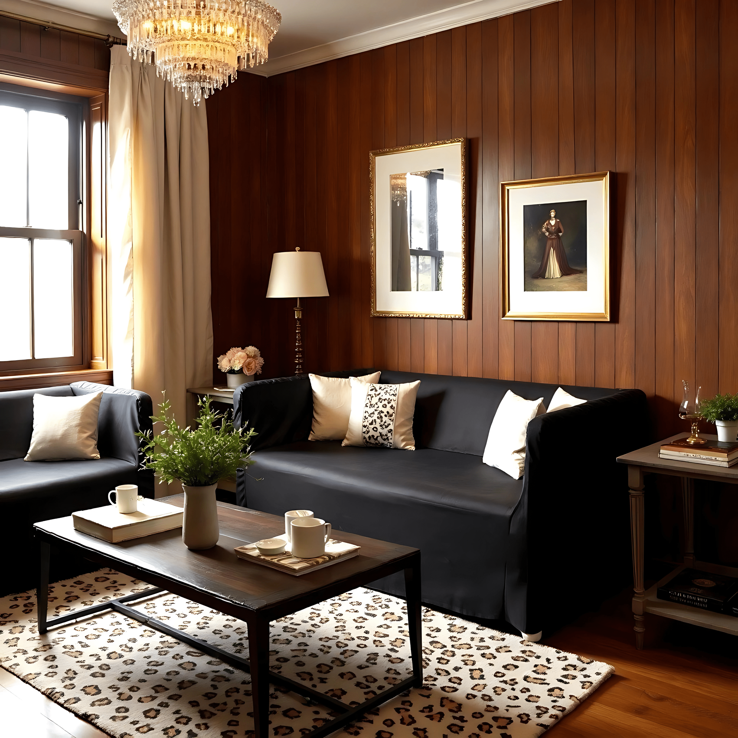 Rockin Cushions IKEA Knopparp Sofa Solid Black European Linen Slip Cover, Compatible with IKEA KNOPPARP