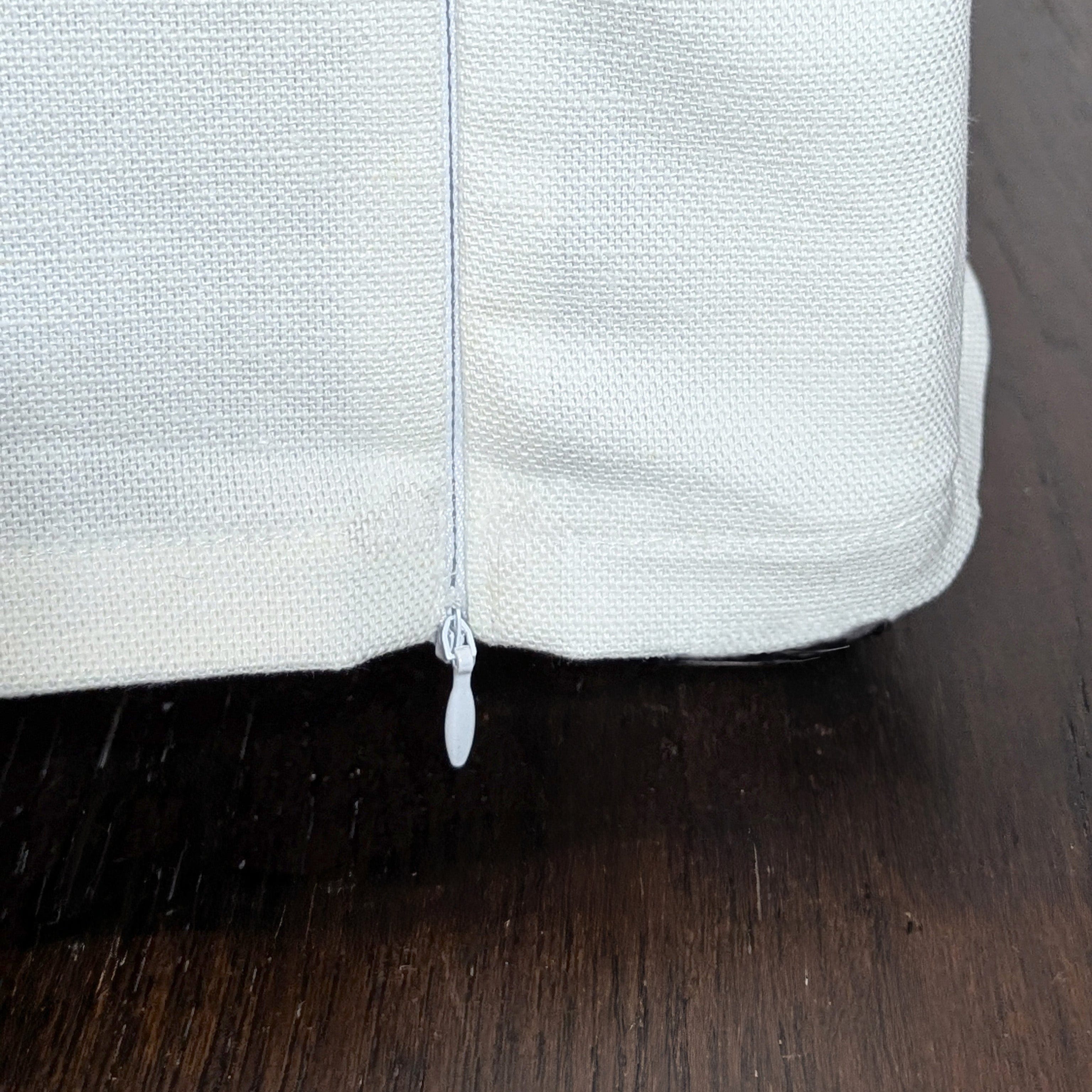Rockin Cushions IKEA Knopparp Sofa Solid White European Linen Slip Cover, Compatible with IKEA KNOPPARP