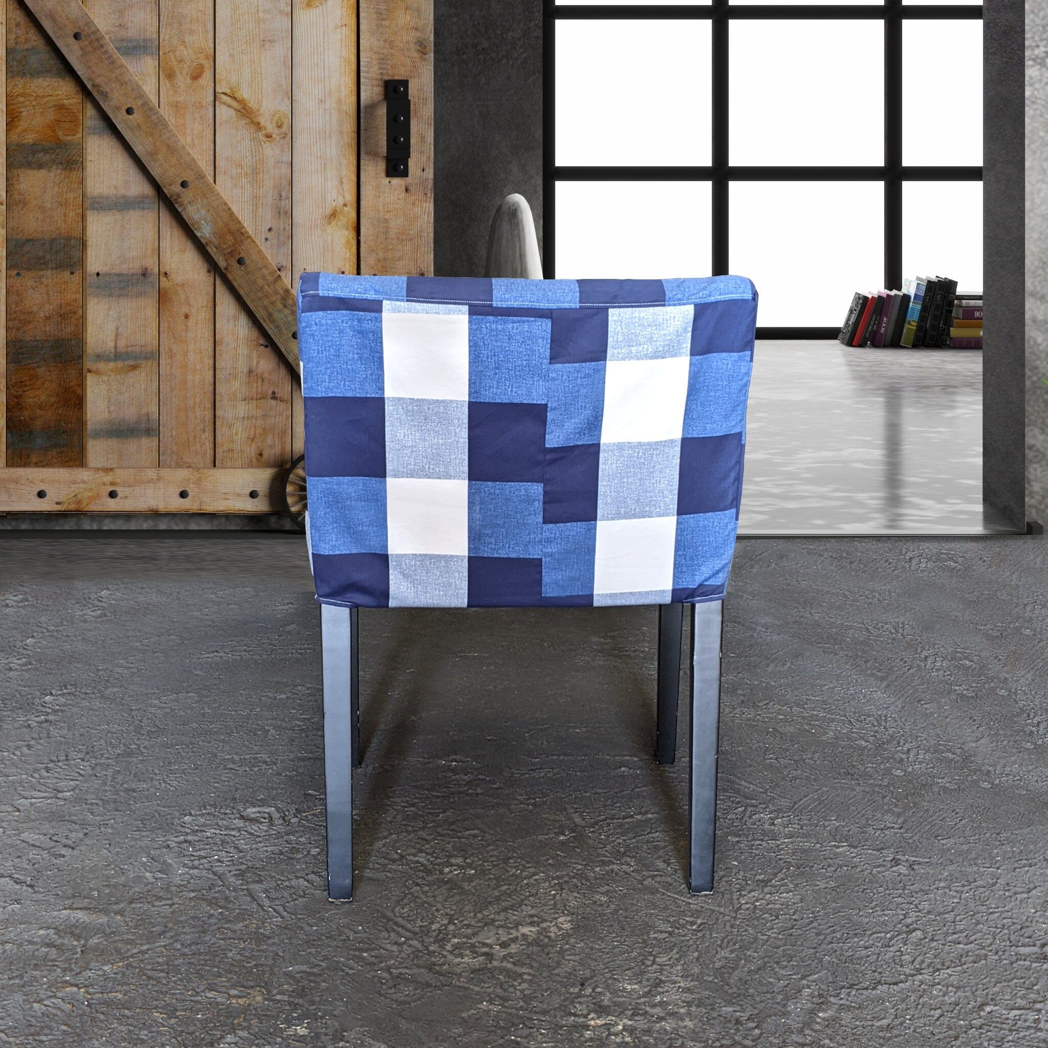 Rockin Cushions IKEA Nils Chair SALE IKEA NILS Buffalo Check Navy Blue Plaid Chair Cover, Compatible with IKEA Nils Armchair