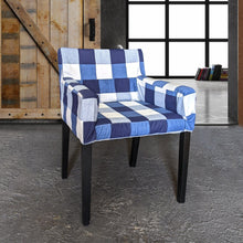 Load image into Gallery viewer, Rockin Cushions IKEA Nils Chair SALE IKEA NILS Buffalo Check Navy Blue Plaid Chair Cover, Compatible with IKEA Nils Armchair