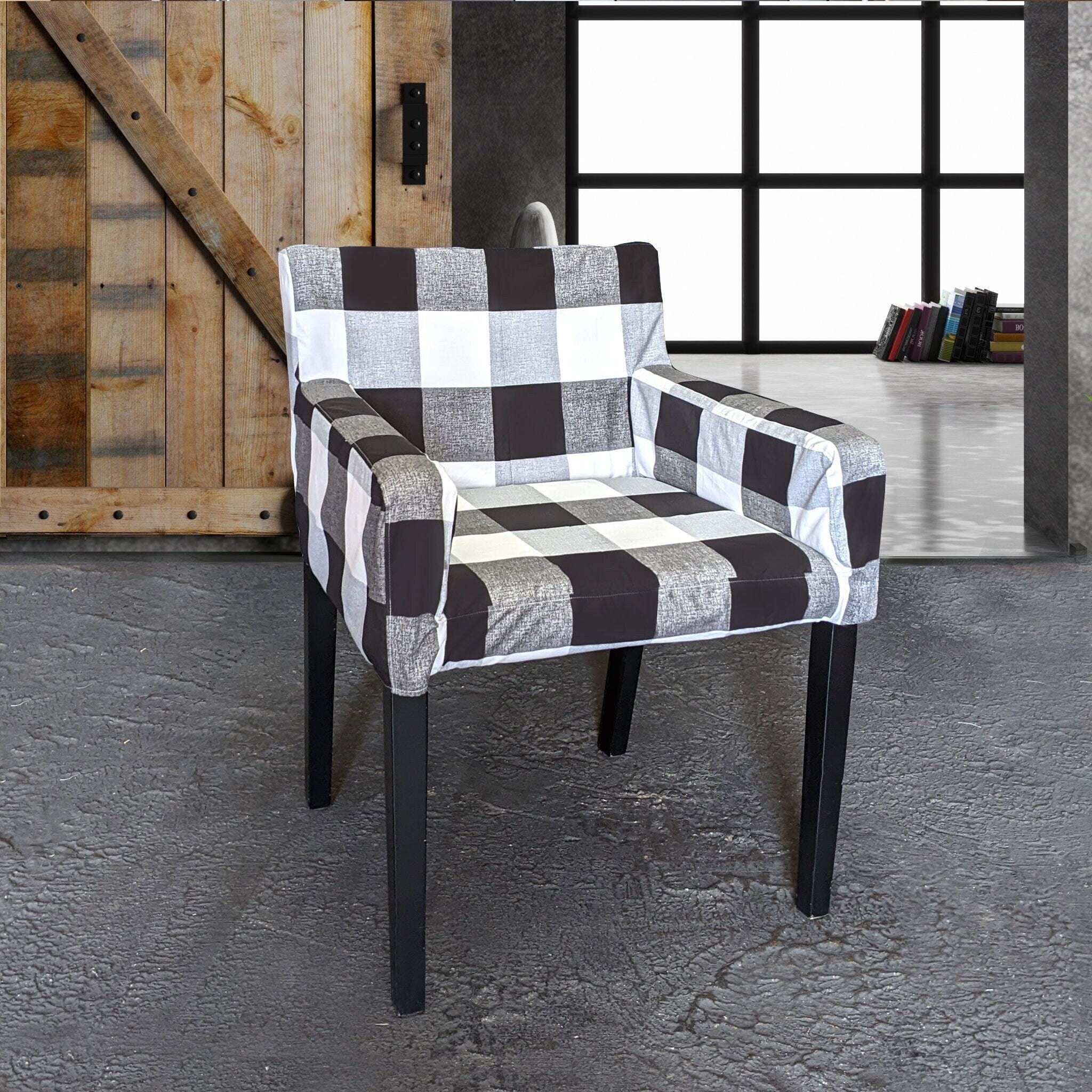 Rockin Cushions IKEA Nils Chair SALE IKEA NILS Scandinavian Buffalo Check Black, Plaid Chair Cover,  Compatible with IKEA Nils Armchair