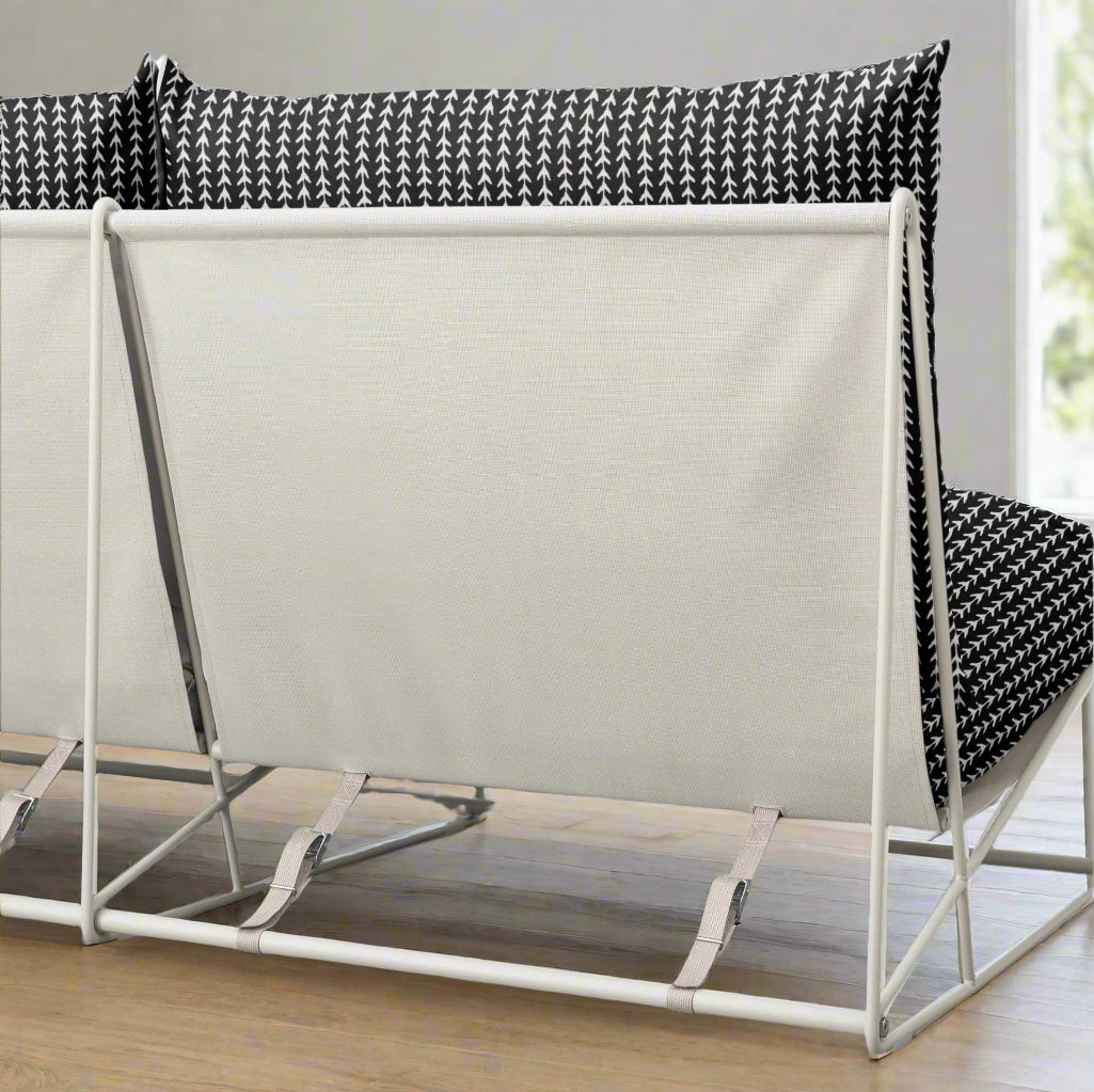 Rockin Cushions IKEA Outdoor Slipcovers 1 pillow and 1 seat cover Black Vine Outdoor Slipcovers, Compatible with IKEA Havsten - Made to Order