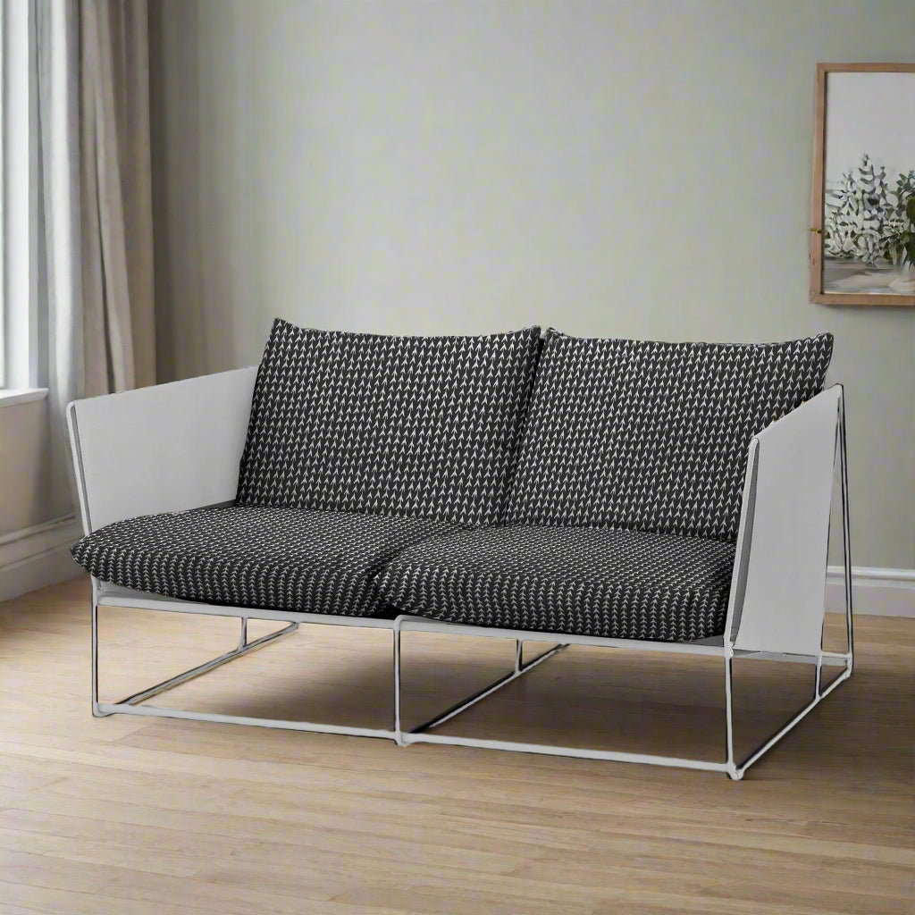 Rockin Cushions IKEA Outdoor Slipcovers 1 pillow and 1 seat cover Black Vine Outdoor Slipcovers, Compatible with IKEA Havsten - Made to Order