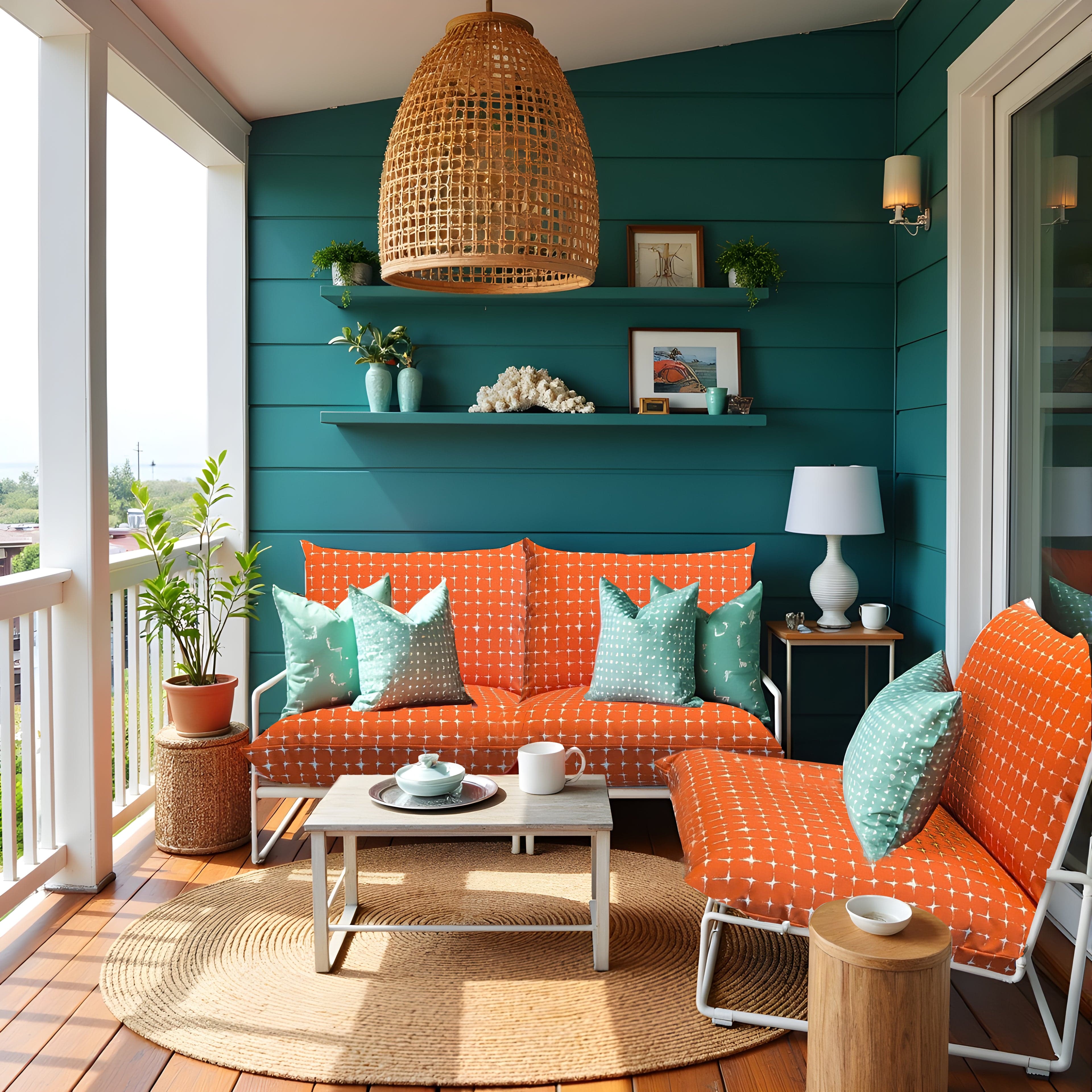 Rockin Cushions IKEA Outdoor Slipcovers 1 pillow and 1 seat cover Orange Neptune Outdoor Slipcovers, Compatible with IKEA Havsten - Made to Order