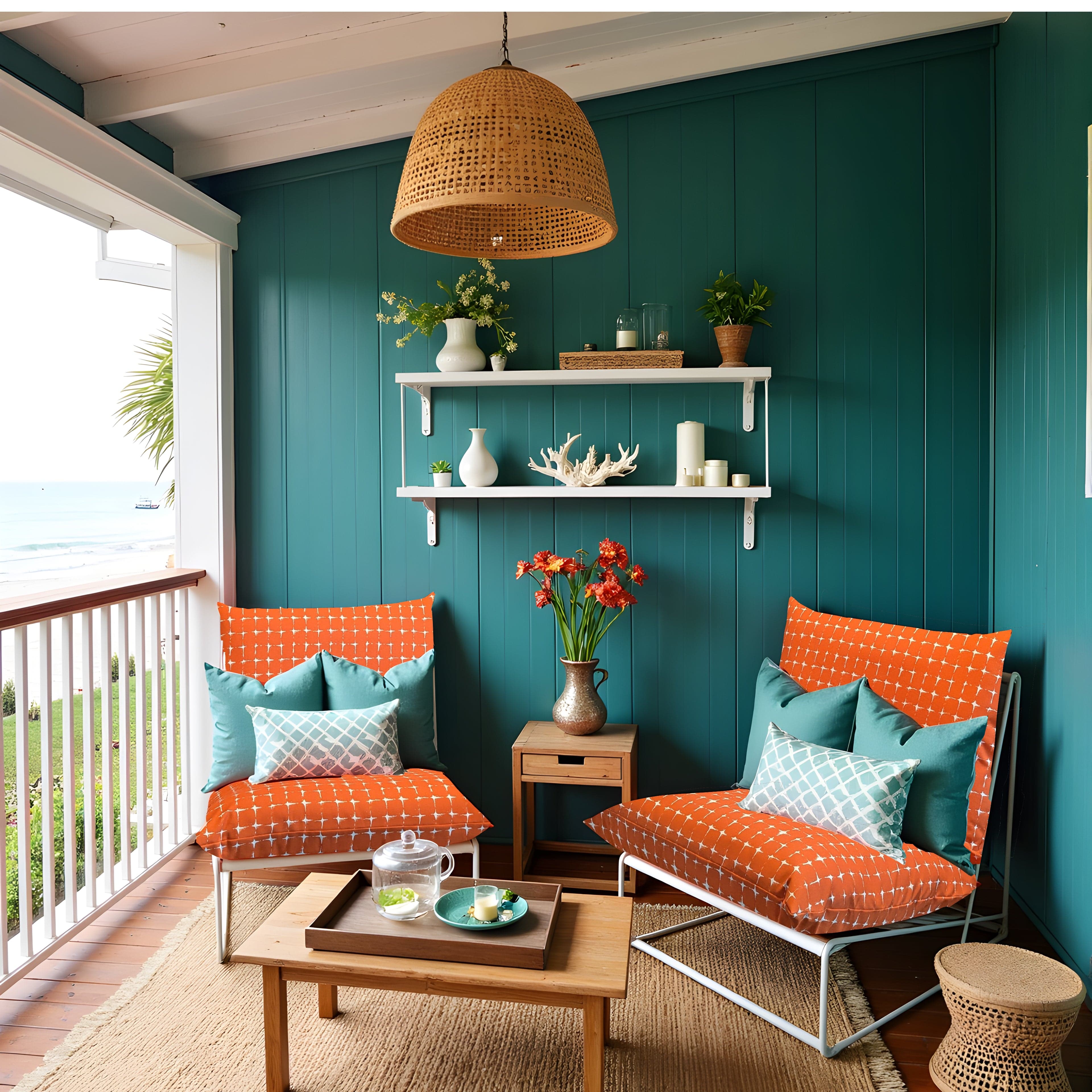 Rockin Cushions IKEA Outdoor Slipcovers 1 pillow and 1 seat cover Orange Neptune Outdoor Slipcovers, Compatible with IKEA Havsten - Made to Order