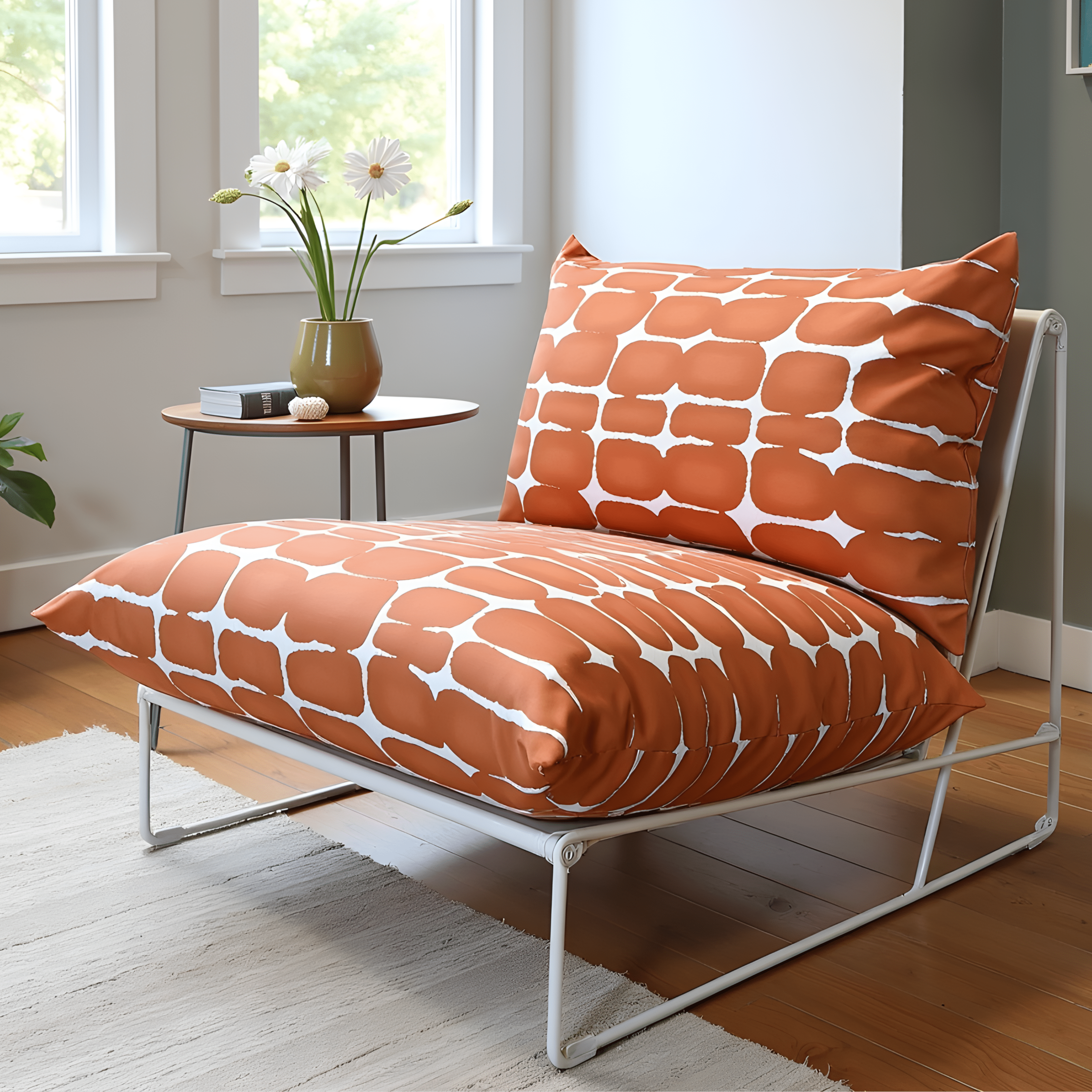 Rockin Cushions IKEA Outdoor Slipcovers 1 pillow and 1 seat cover Terracotta Shibori Outdoor Slipcovers, Compatible with IKEA Havsten - Made to Order