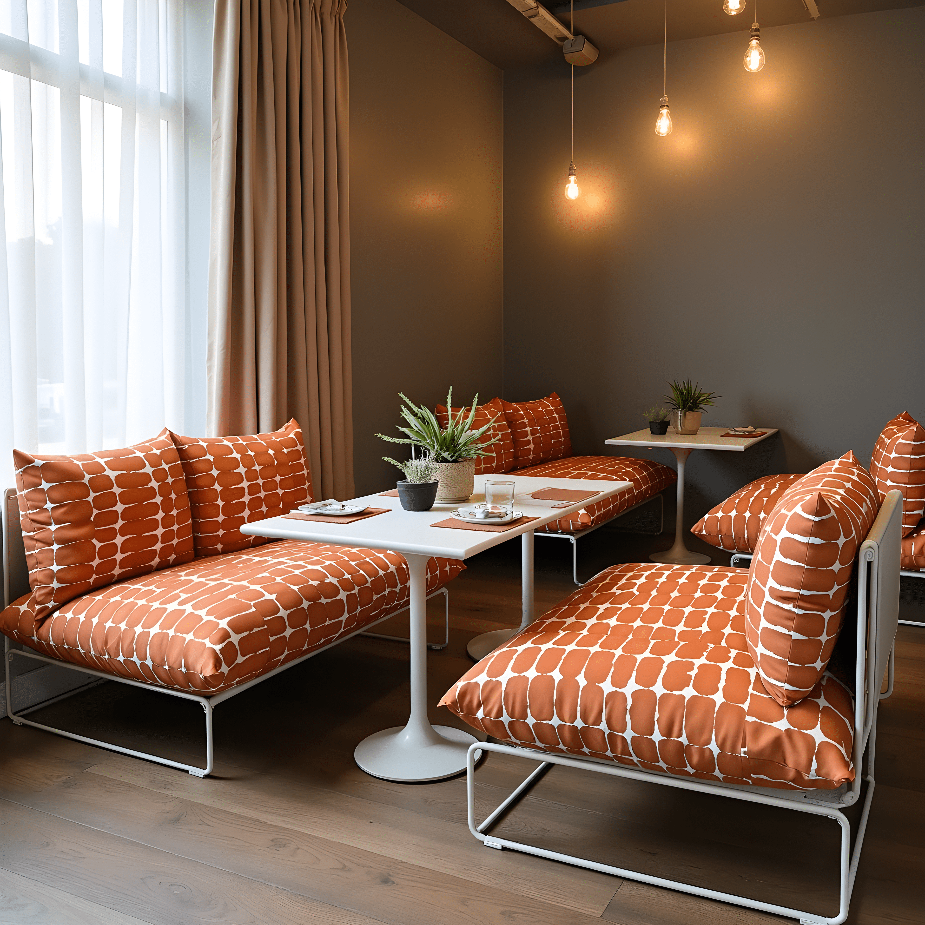 Rockin Cushions IKEA Outdoor Slipcovers 1 pillow and 1 seat cover Terracotta Shibori Outdoor Slipcovers, Compatible with IKEA Havsten - Made to Order