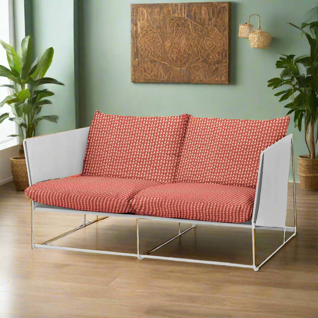 Rockin Cushions IKEA Outdoor Slipcovers 1 pillow and 1 seat cover Terracotta Vine Outdoor Slipcovers, Compatible with IKEA Havsten - Made to Order