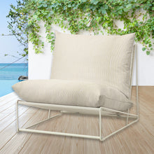 Load image into Gallery viewer, Rockin Cushions IKEA Outdoor Slipcovers 1 x Seat and 1 Pillow Cover Beige Stripe IKEA Havsten Outdoor Slipcovers
