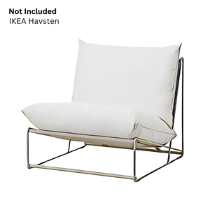 Rockin Cushions IKEA Outdoor Slipcovers 1 x Seat and 1 Pillow Cover Beige Stripe Outdoor Slipcovers, Compatible with IKEA Havsten