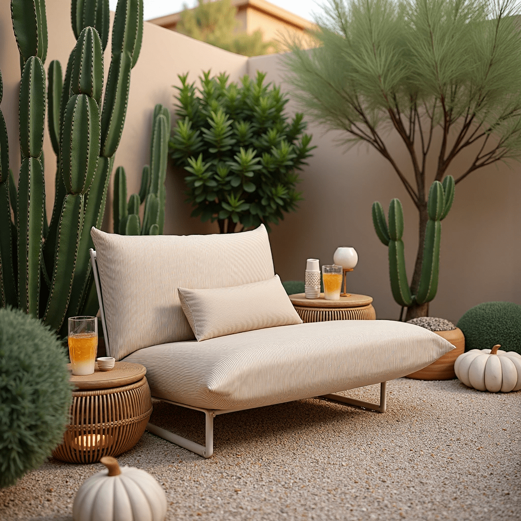 Rockin Cushions IKEA Outdoor Slipcovers 1 x Seat and 1 Pillow Cover Beige Stripe Outdoor Slipcovers, Compatible with IKEA Havsten