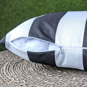 Rockin Cushions IKEA Outdoor Slipcovers 1 x Seat and 1 Pillow Cover Black and White Stripe IKEA Havsten Outdoor Slipcovers