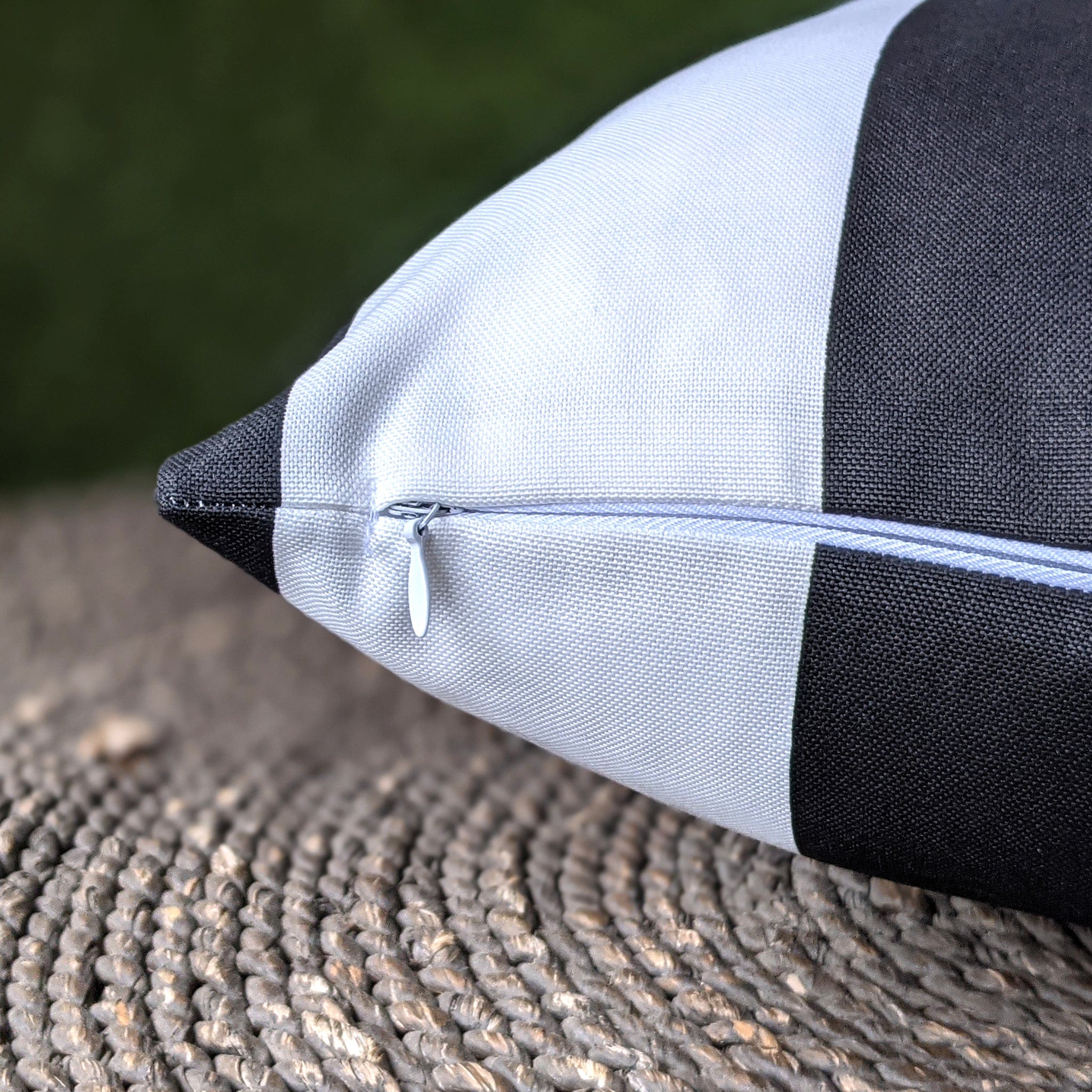 Rockin Cushions IKEA Outdoor Slipcovers 1 x Seat and 1 Pillow Cover Black and White Stripe IKEA Havsten Outdoor Slipcovers