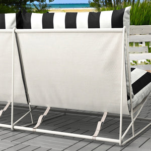 Rockin Cushions IKEA Outdoor Slipcovers 1 x Seat and 1 Pillow Cover Black and White Stripe IKEA Havsten Outdoor Slipcovers