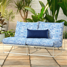 Load image into Gallery viewer, Rockin Cushions IKEA Outdoor Slipcovers 1 x Seat and 1 Pillow Cover Blue Rain IKEA Havsten Outdoor Slipcovers