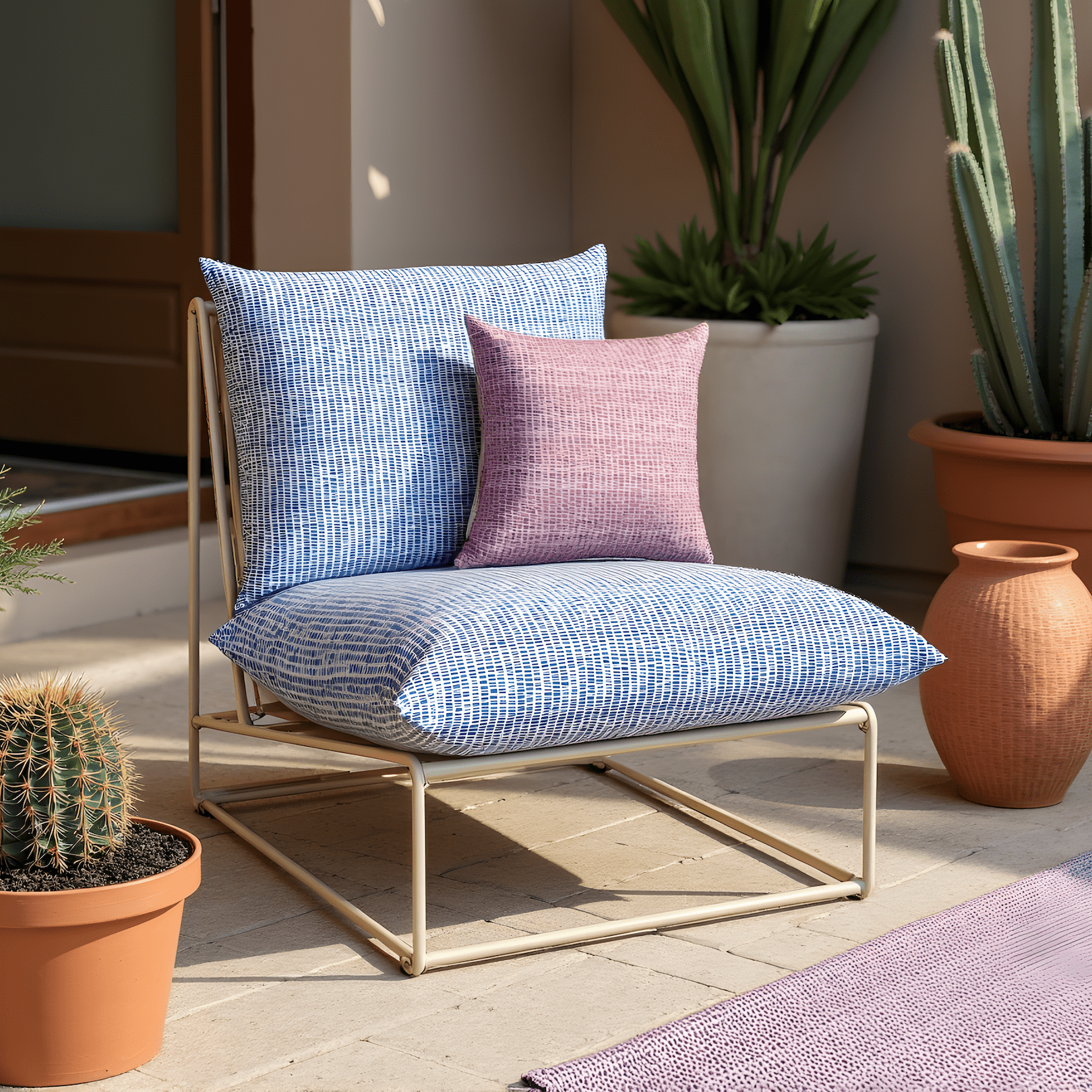 Rockin Cushions IKEA Outdoor Slipcovers 1 x Seat and 1 Pillow Cover Blue Rain Outdoor Slipcovers, Compatible with IKEA Havsten