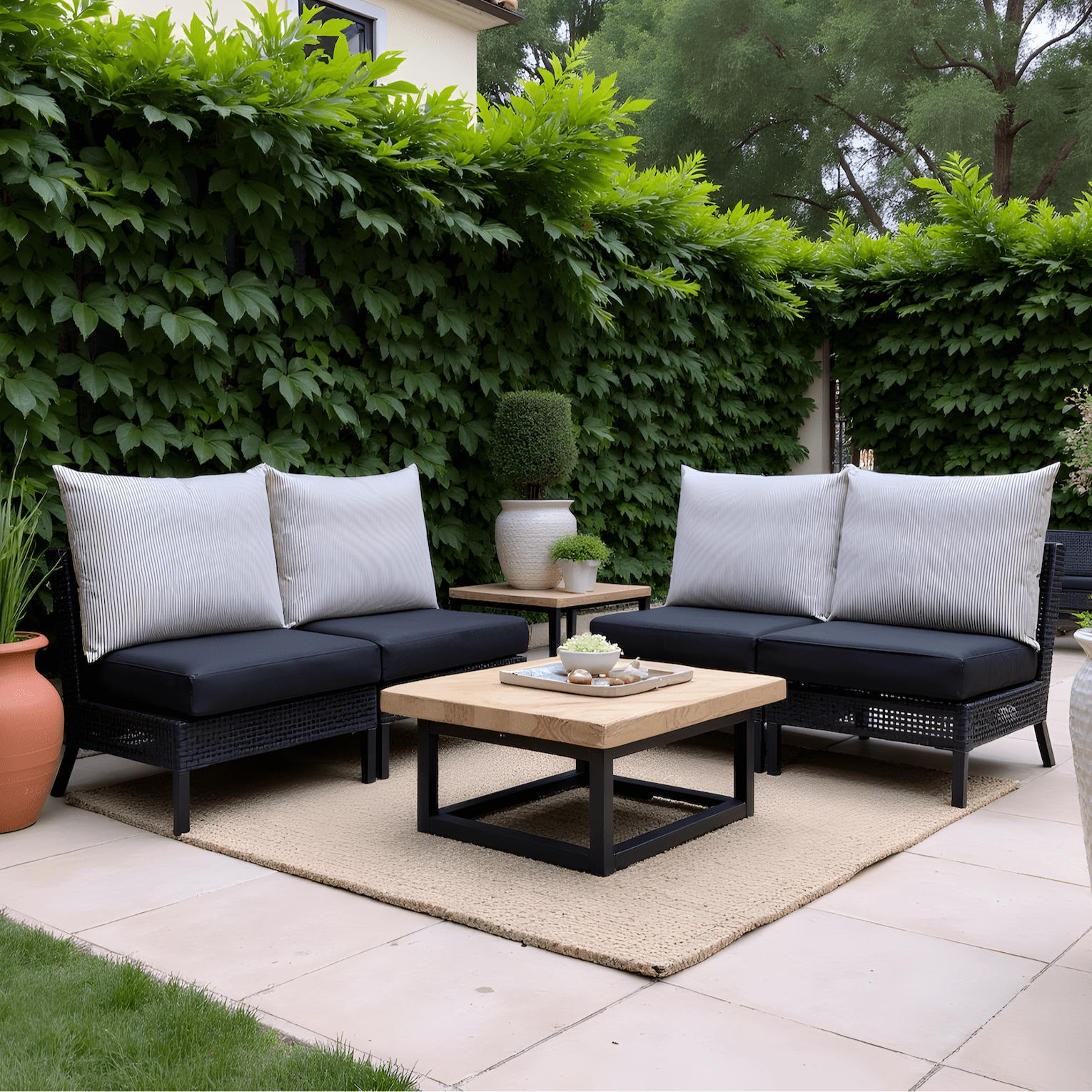 Rockin Cushions IKEA Outdoor Slipcovers 2 Pack Outdoor Pillow Covers | Beige Stripe | Compatible with IKEA Duvholmen and Kuddarna Cushions